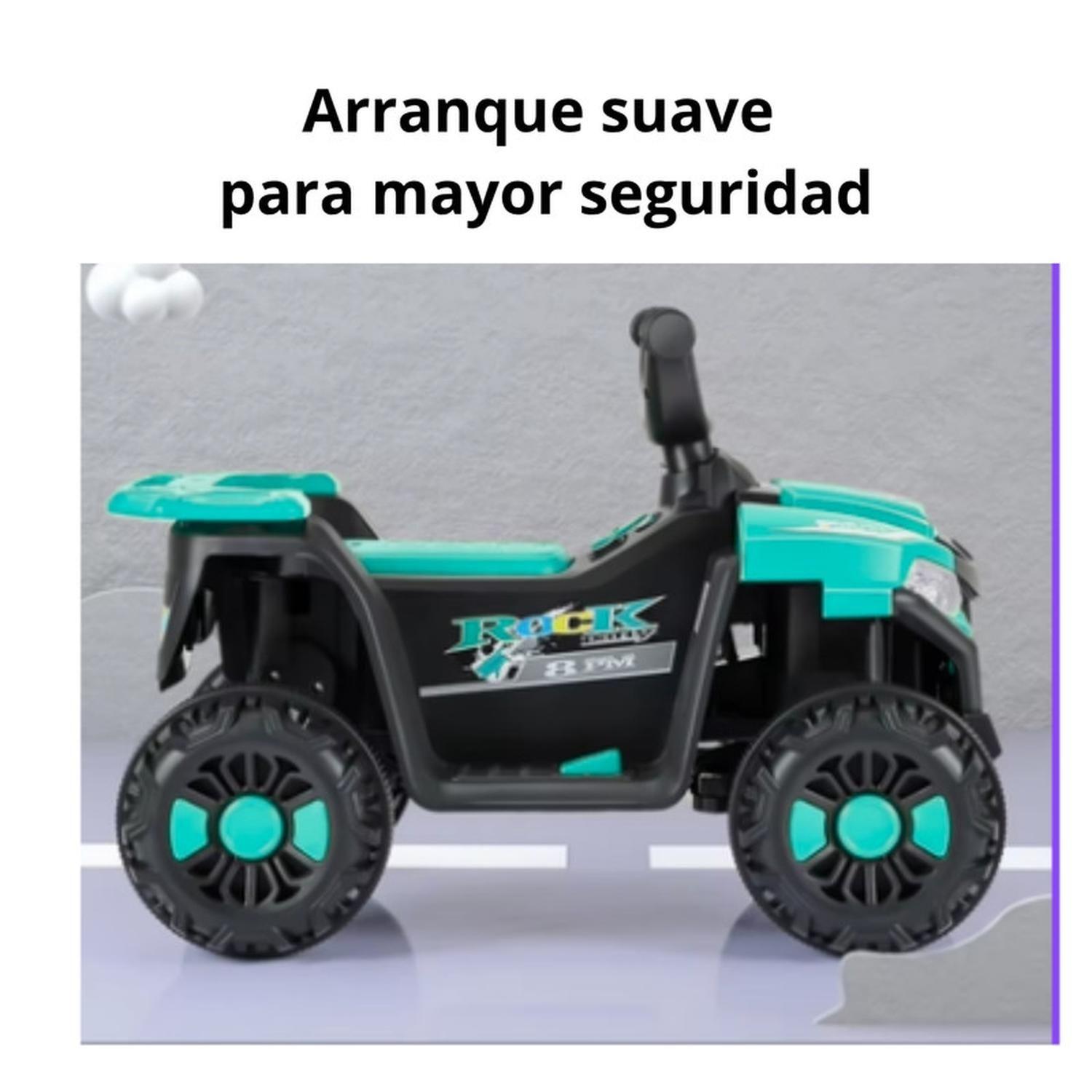 Auto Eléctrico Infantil Moto Explor Batería Turquesa-4