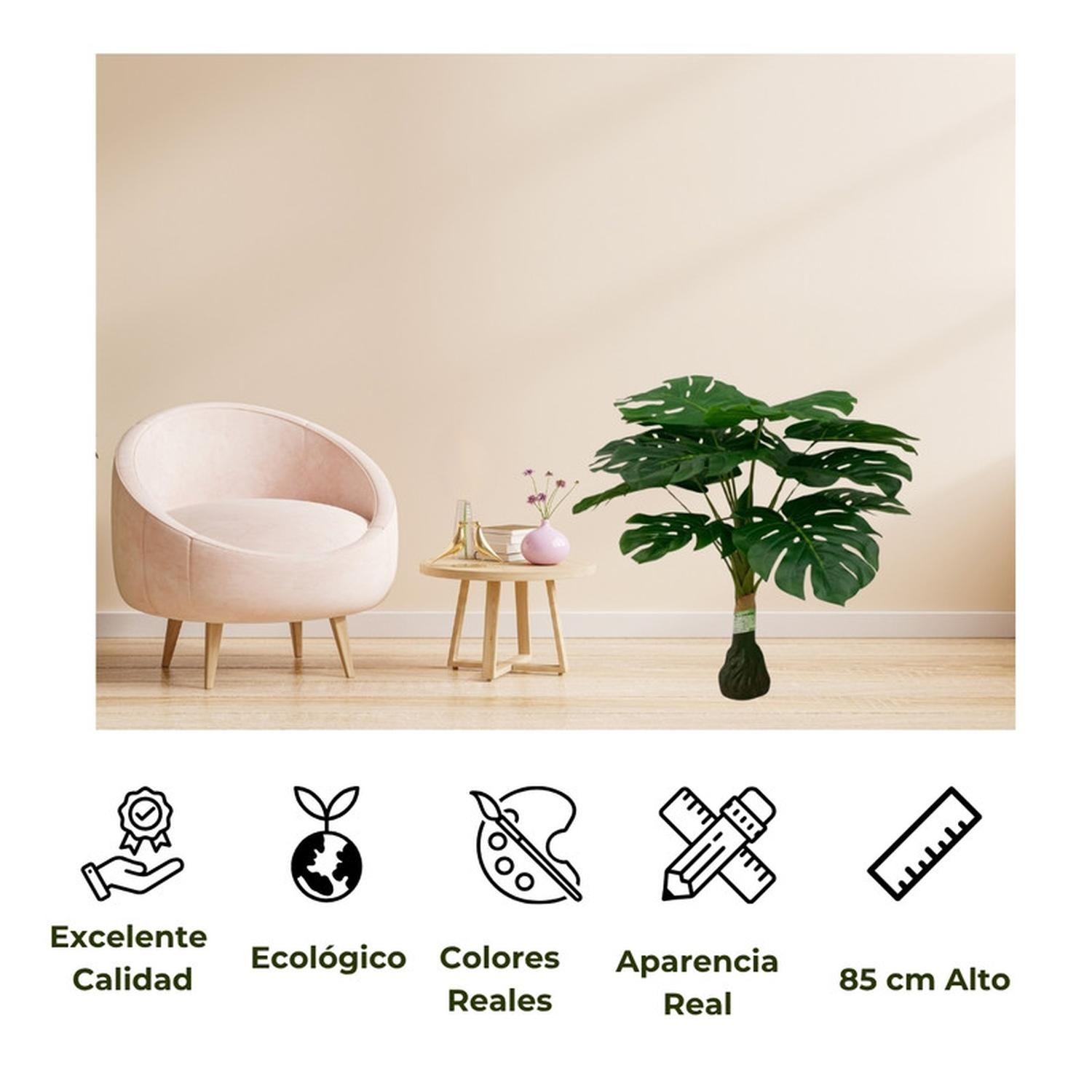 Planta Artificial Decorativa Interior Monstera 85cm de Alto-2