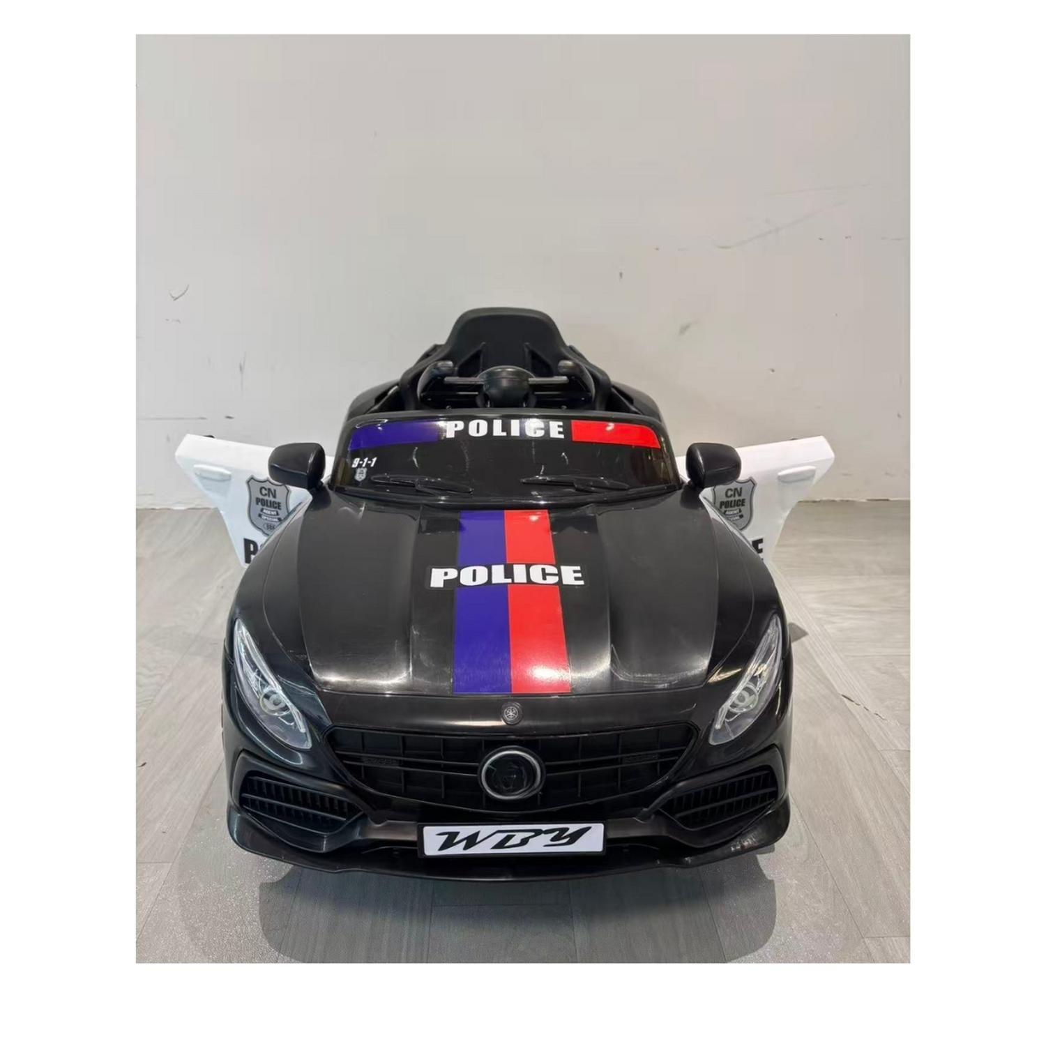 Auto Electrico Policia Infantil A Batería-6