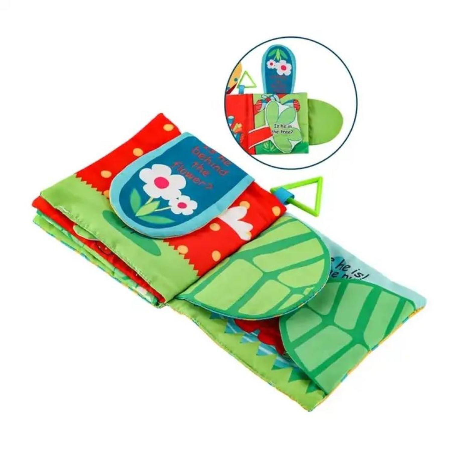 Libro Sensorial Estimulacion Con Colas 3D Tela Elefante-1