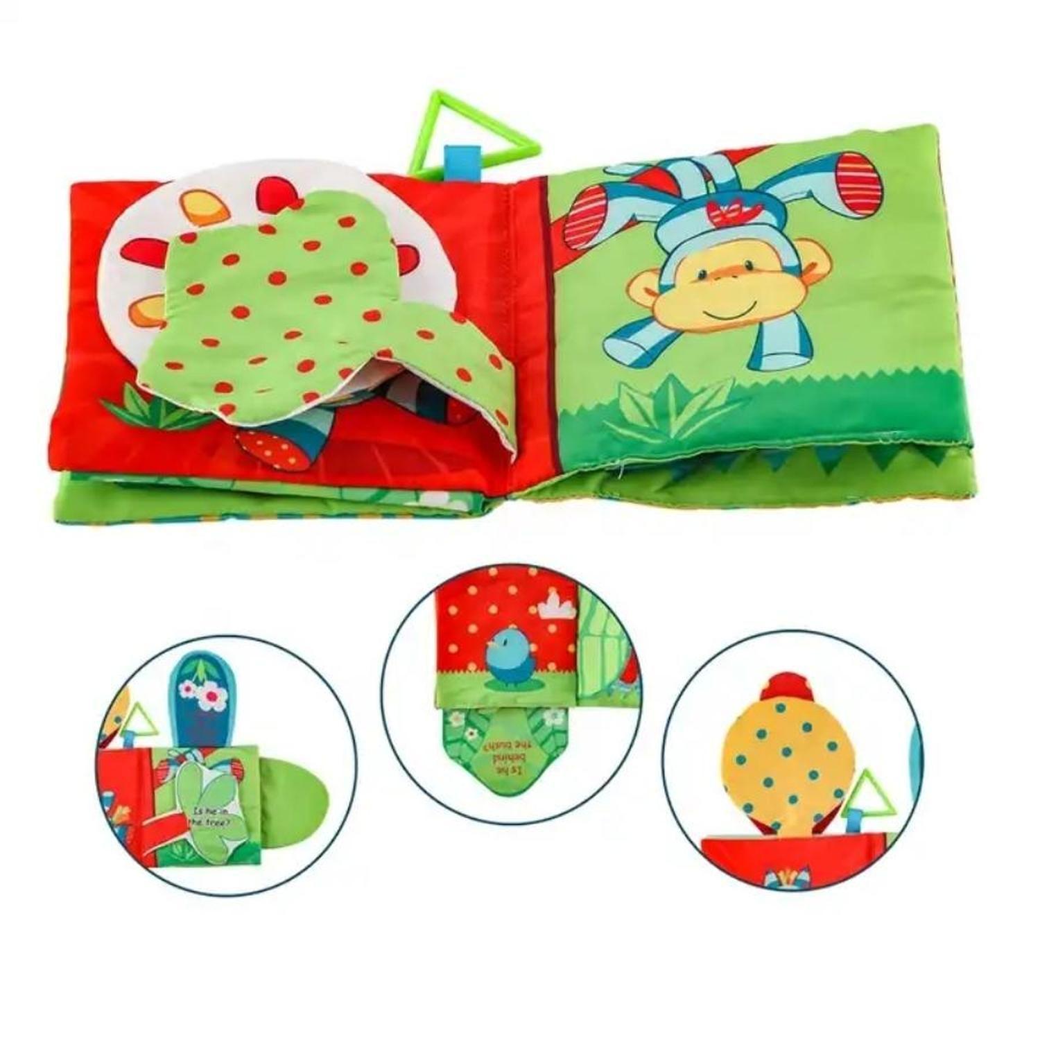 Libro Sensorial Estimulacion Con Colas 3D Tela Elefante-2