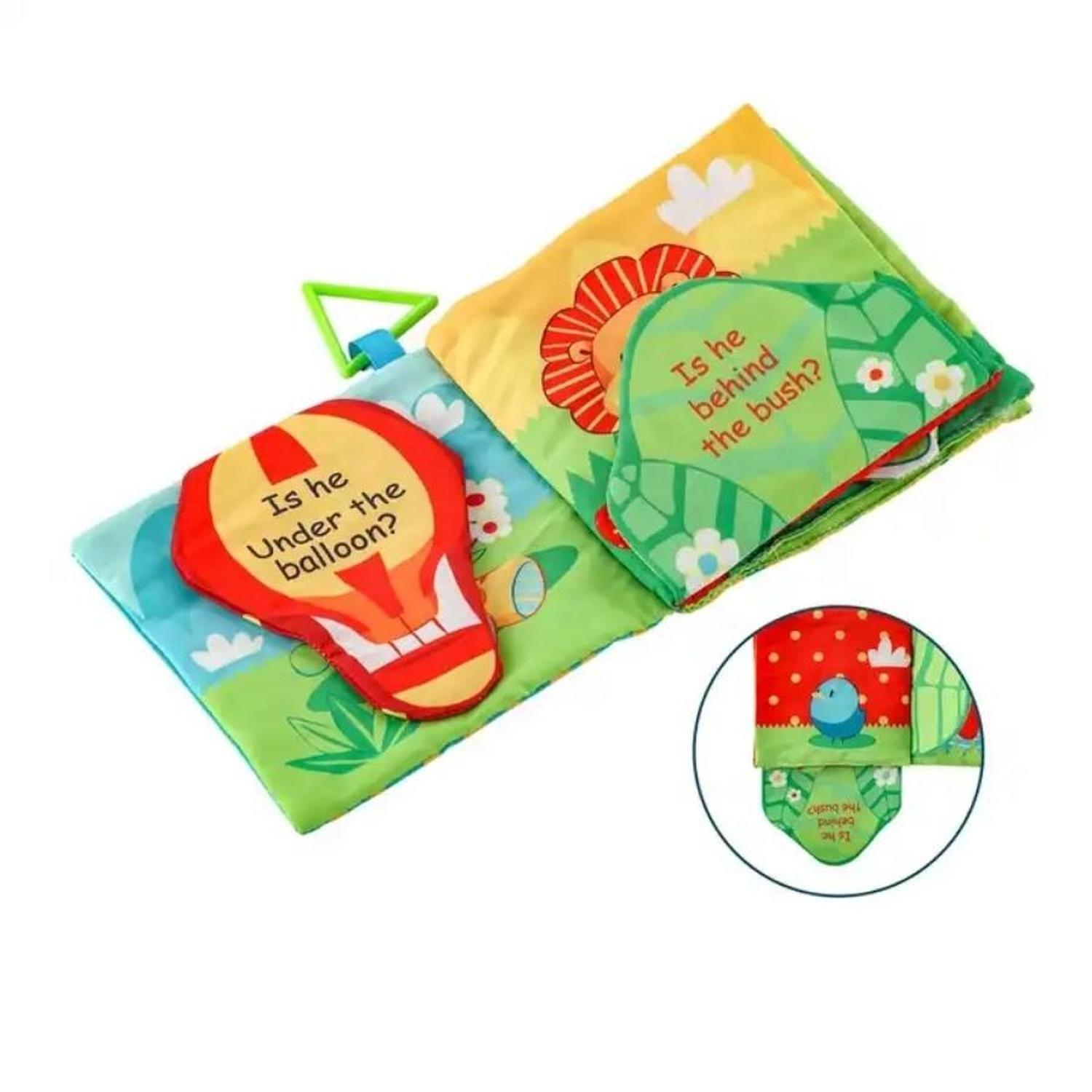 Libro Sensorial Estimulacion Con Colas 3D Tela Elefante-3