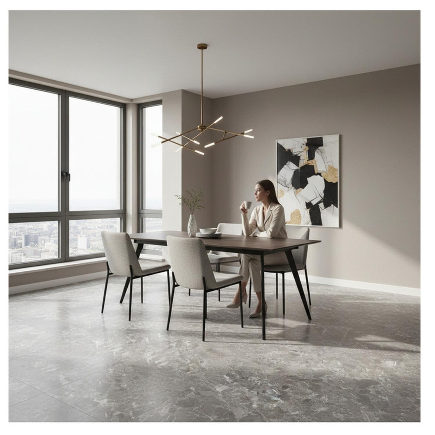 Piso Vinílico Símil Porcelanato 45,7x45,7 Mármol Gris-3