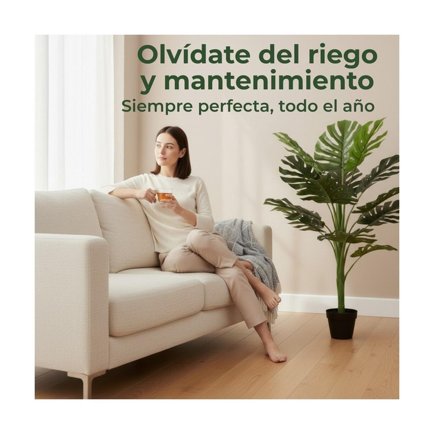 Planta Artificial Monstera Hoja Grande 140 cm-5