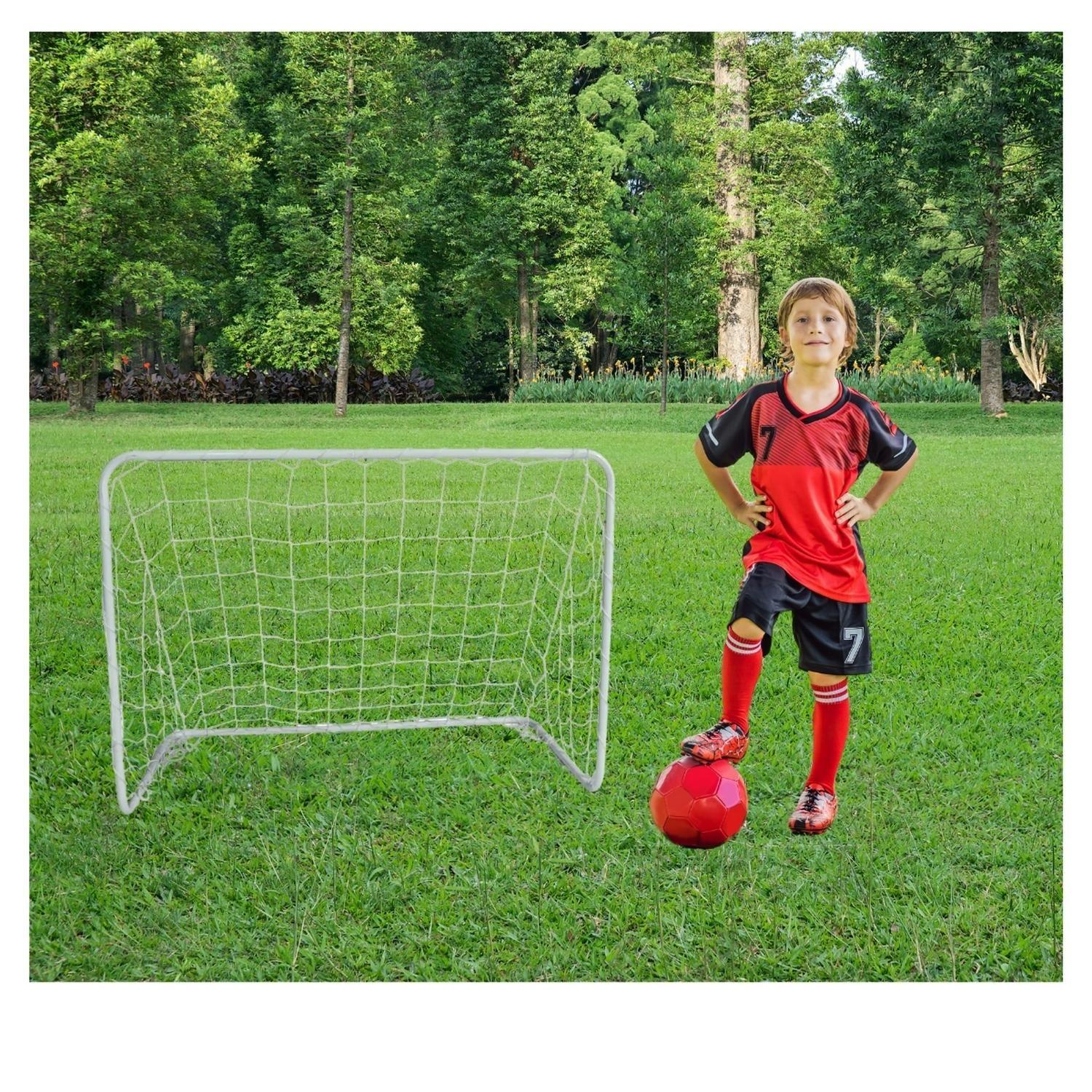 Arco De Futbol Metalico 120X80+ Red Desarmable Niños-3