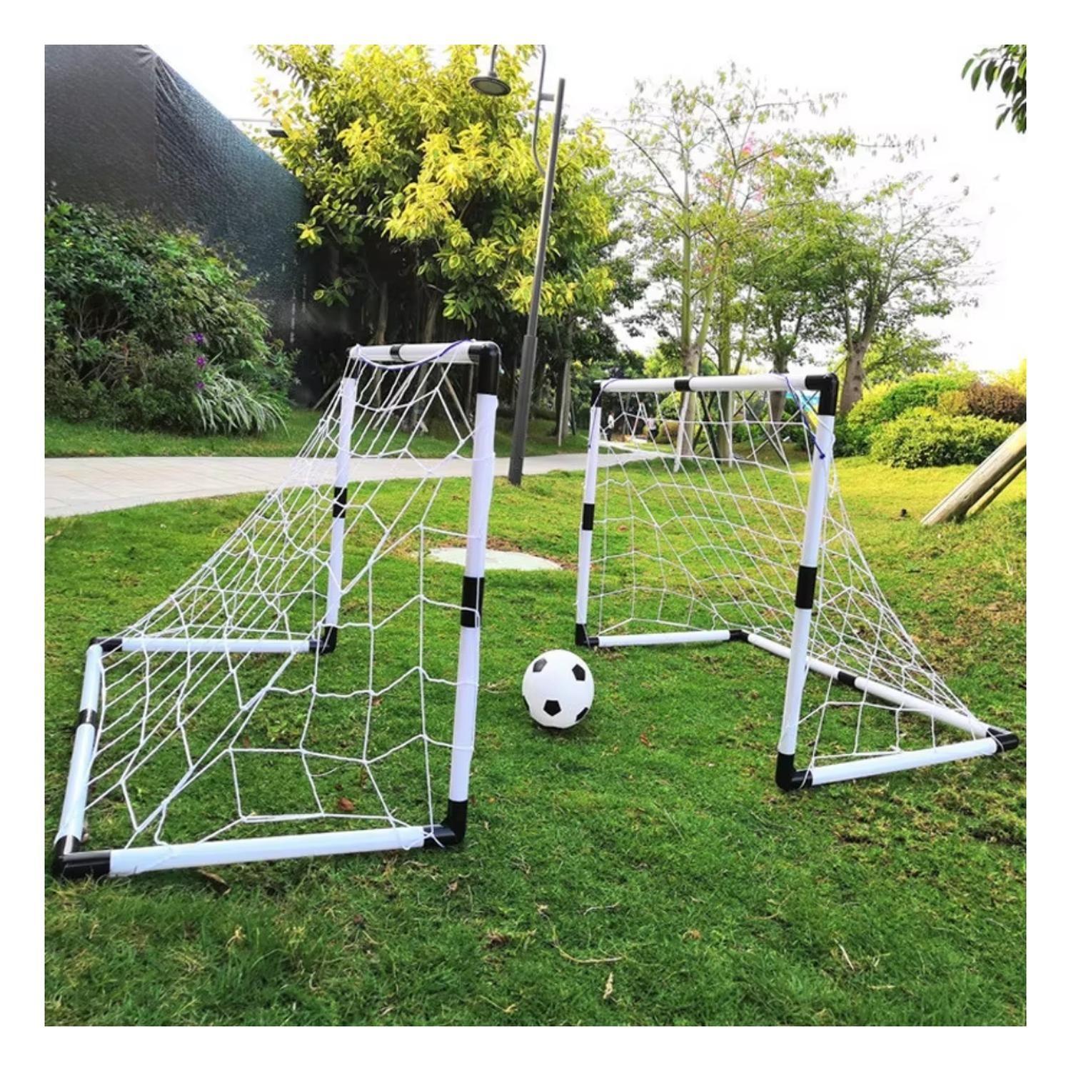 Pack 2 Arcos Futbol Niño Red+Bombin+Pelota+Marcador 110X80Cm-6