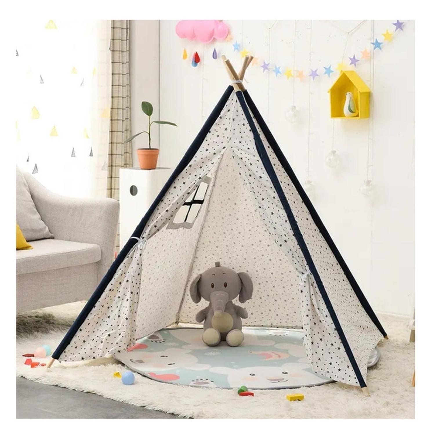 Carpa Tipi Niños Infantil 160Cm Estrellas Juguete Decoracion-7