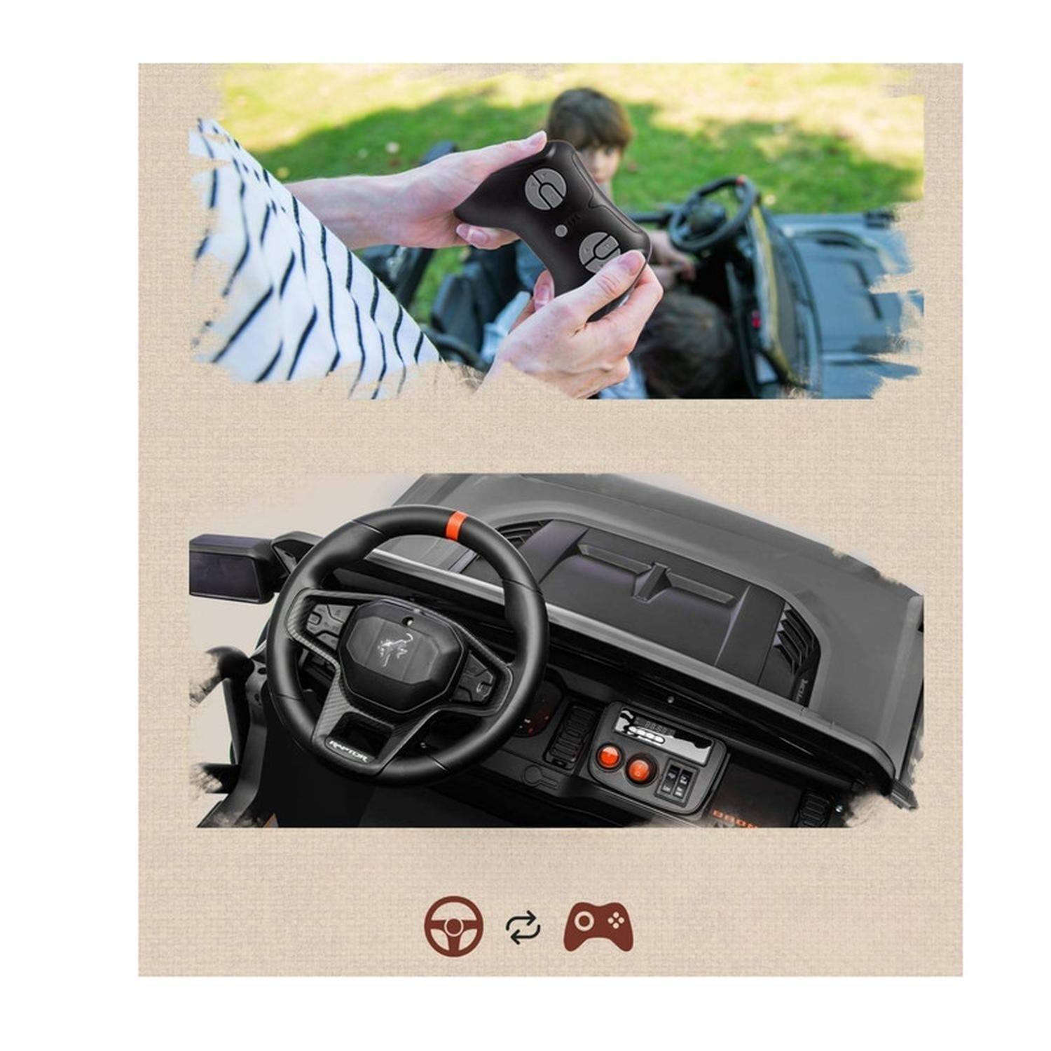 Auto Eléctrico Infantil Jeep Storm Batería Control Negro-2