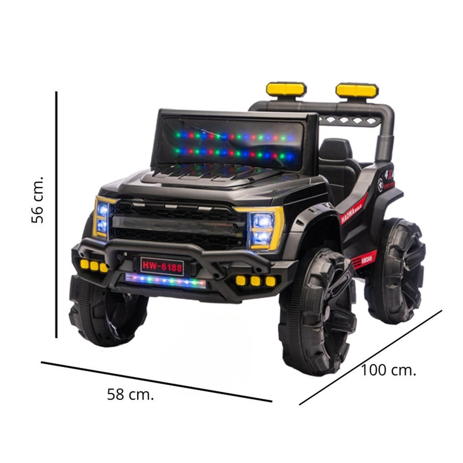 Auto Eléctrico Infantil Jeep Storm Batería Control Negro-3