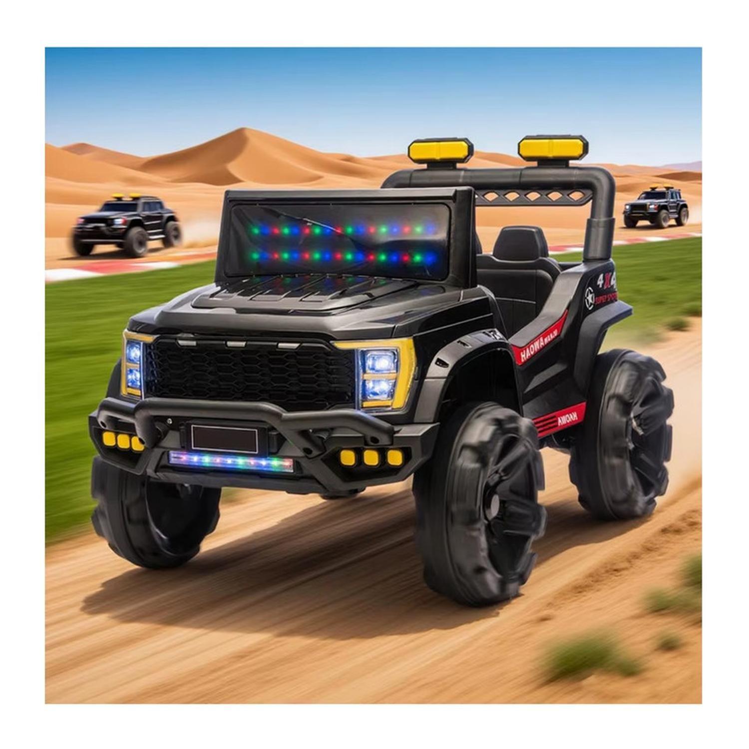 Auto Eléctrico Infantil Jeep Storm Batería Control Negro-6