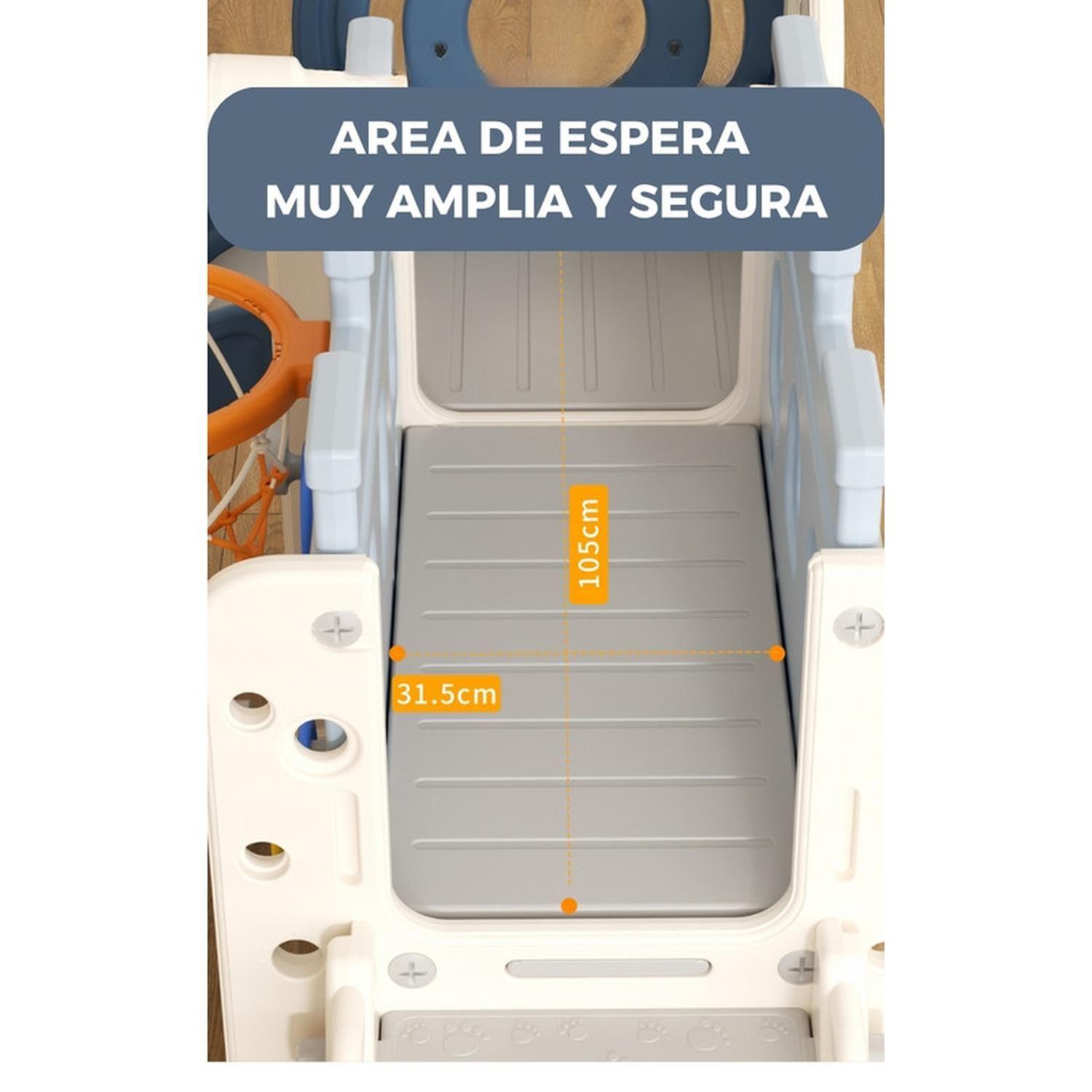 Juego Resbalin Infantil Patio Aro Telescopio Tobogan Azul-5