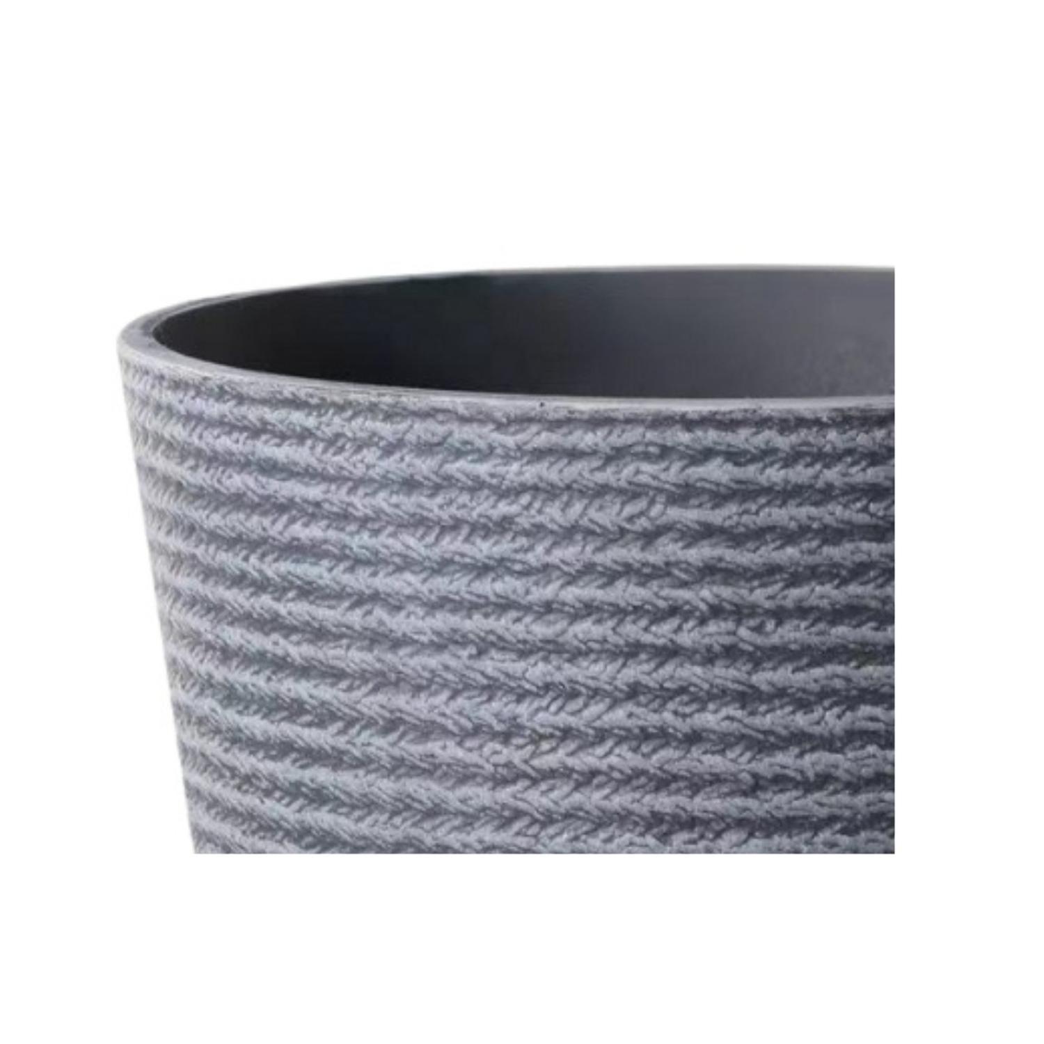 Macetero Grande. Simil Piedra. 42X42X42 Cm. Gris-7