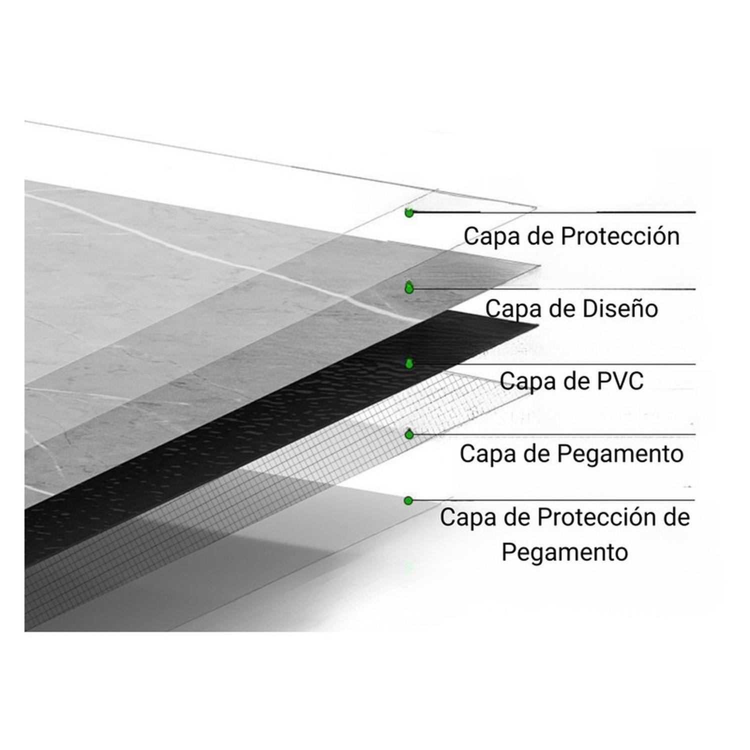 Piso Vinílico Símil Porcelanato 45,7x45,7 Gris Claro-4