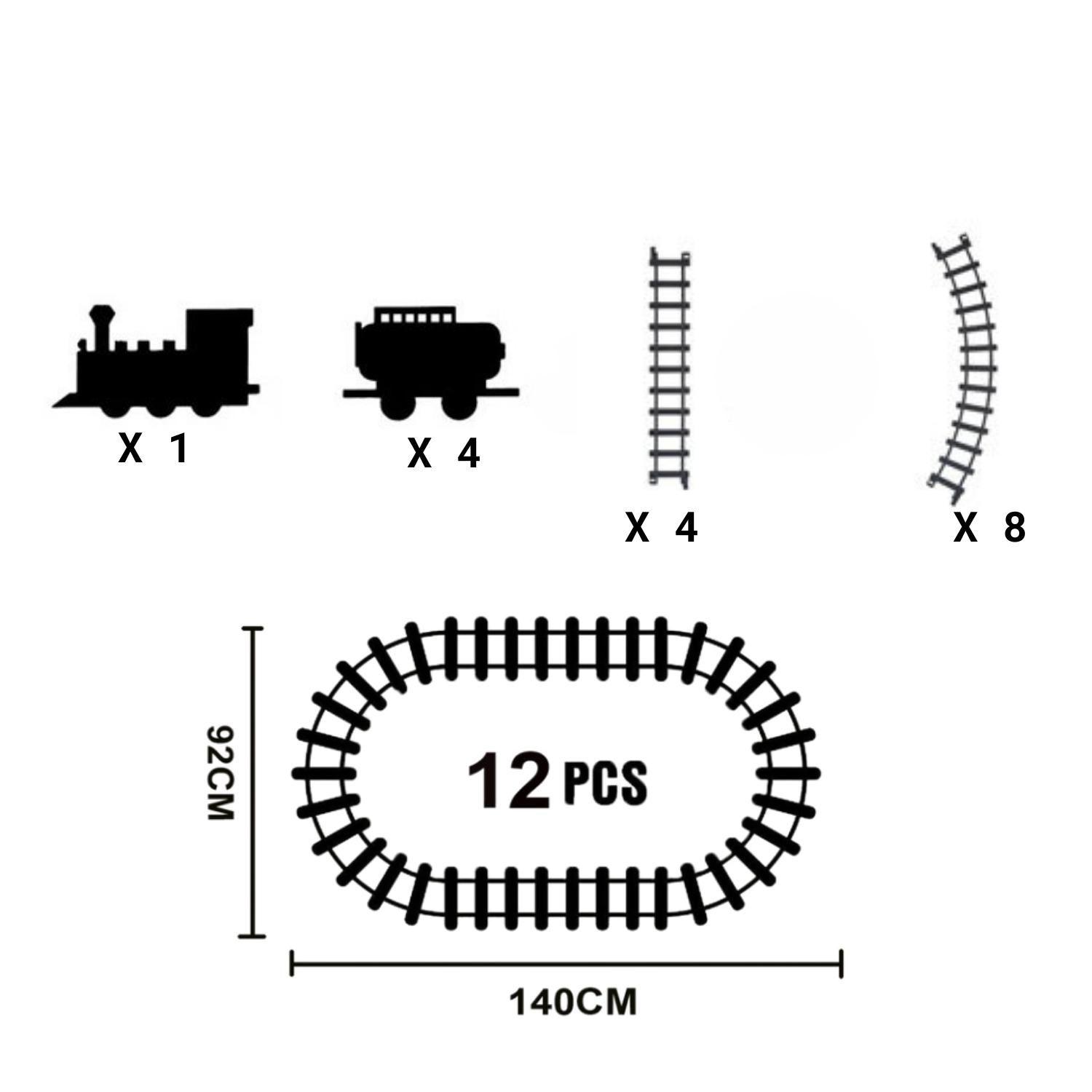 Tren De Juguete Pista 4 Vagones Rescate Luz Sonido Humo-5
