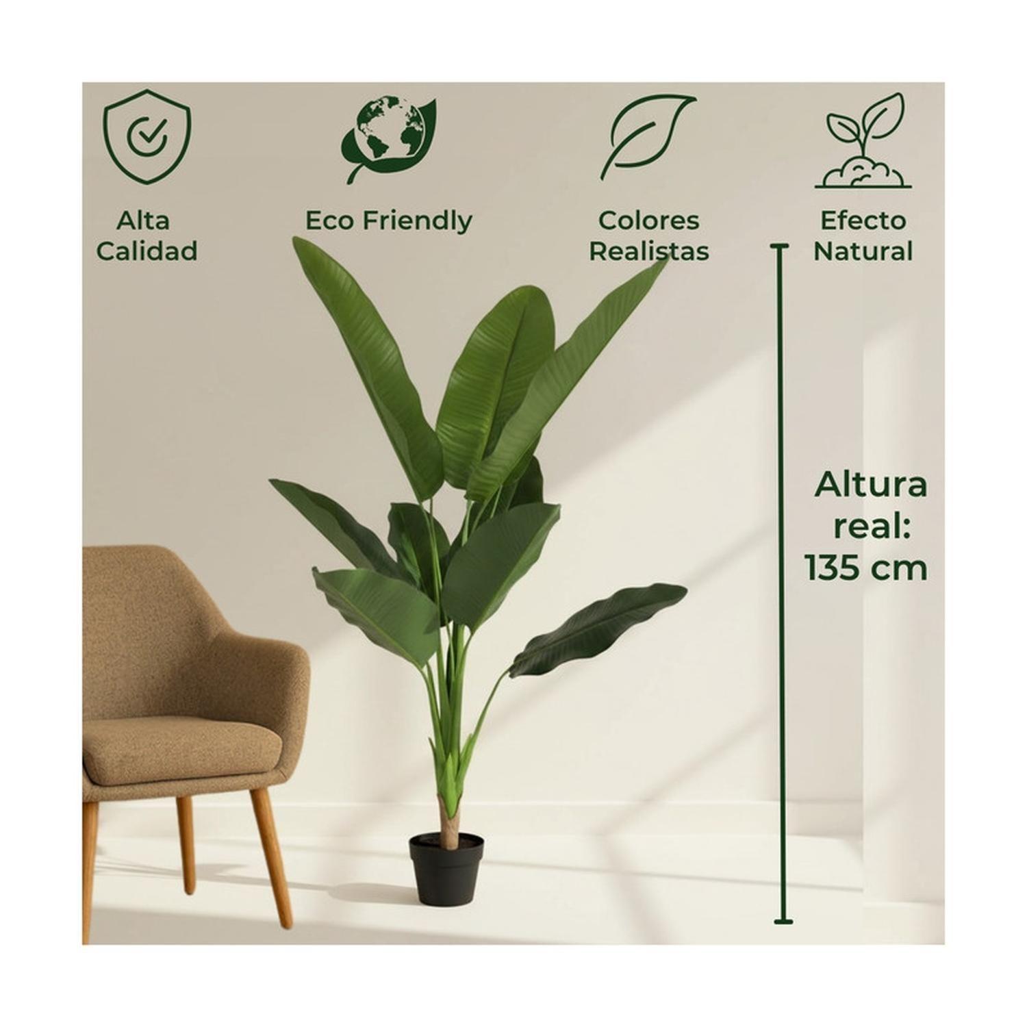Planta Artificial Ave Del Paraíso Strelitzia 130 Cm-3