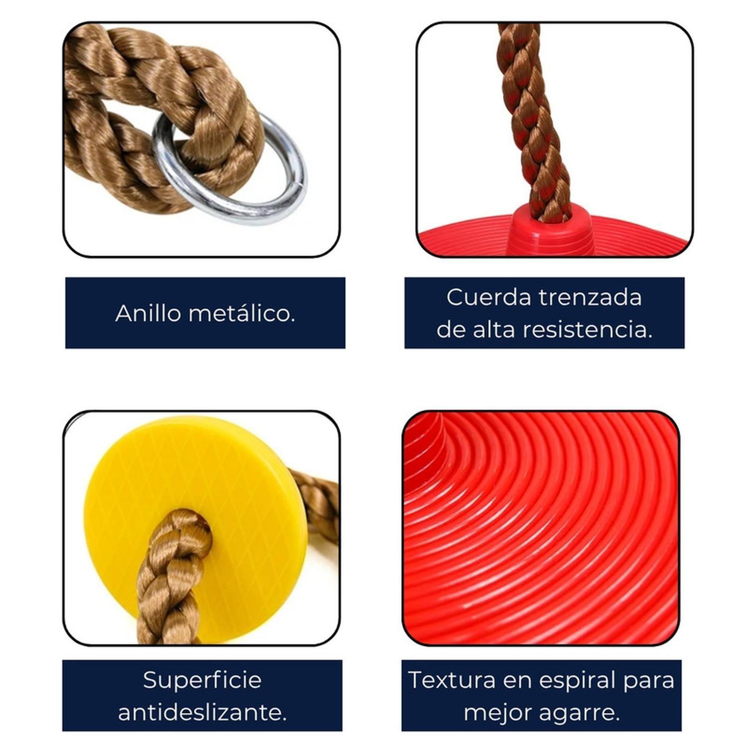 Columpio Disco Mecedor Cuerda Escalada Trepar-2