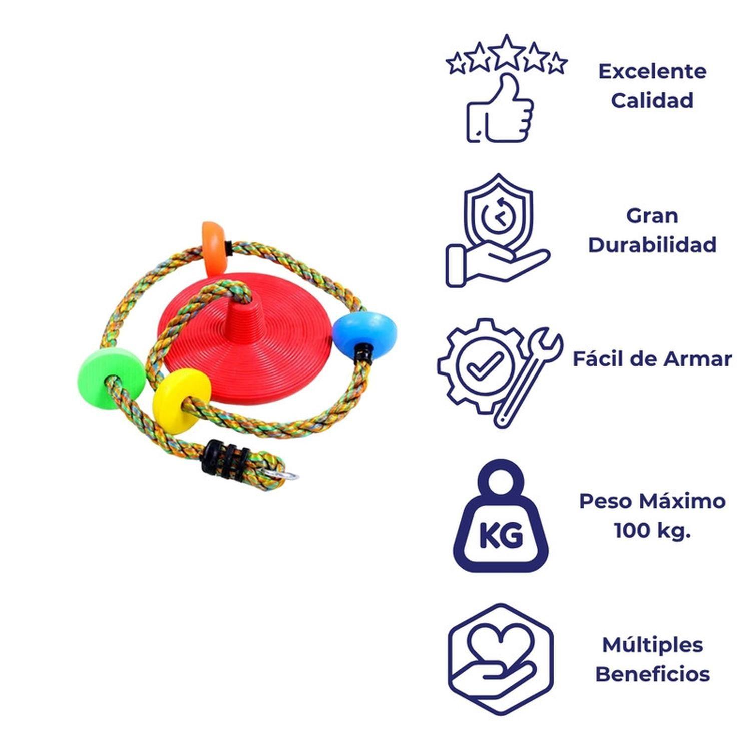 Columpio Disco Mecedor Cuerda Escalada Trepar-4