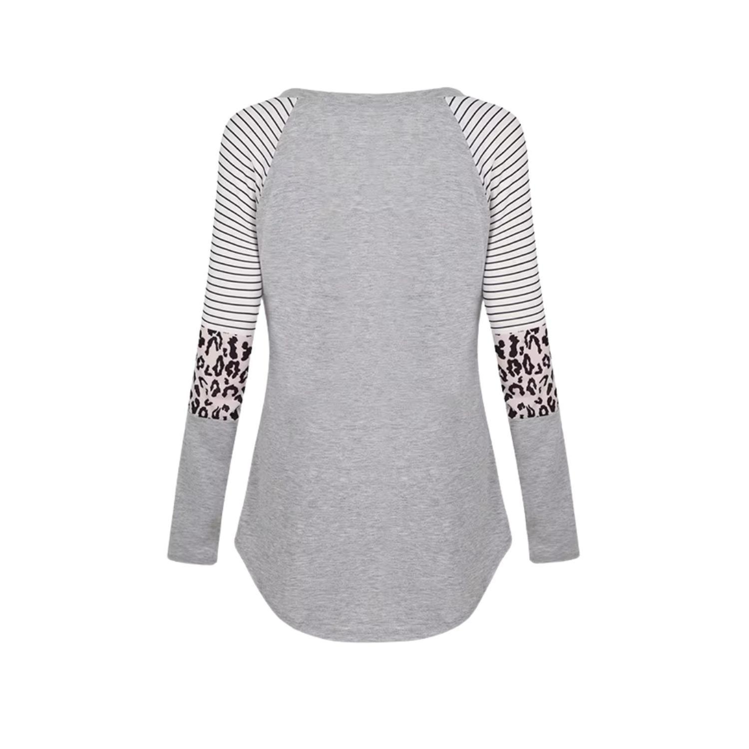 Polera Lactancia Maternidad Manga Larga Gina Gris-2