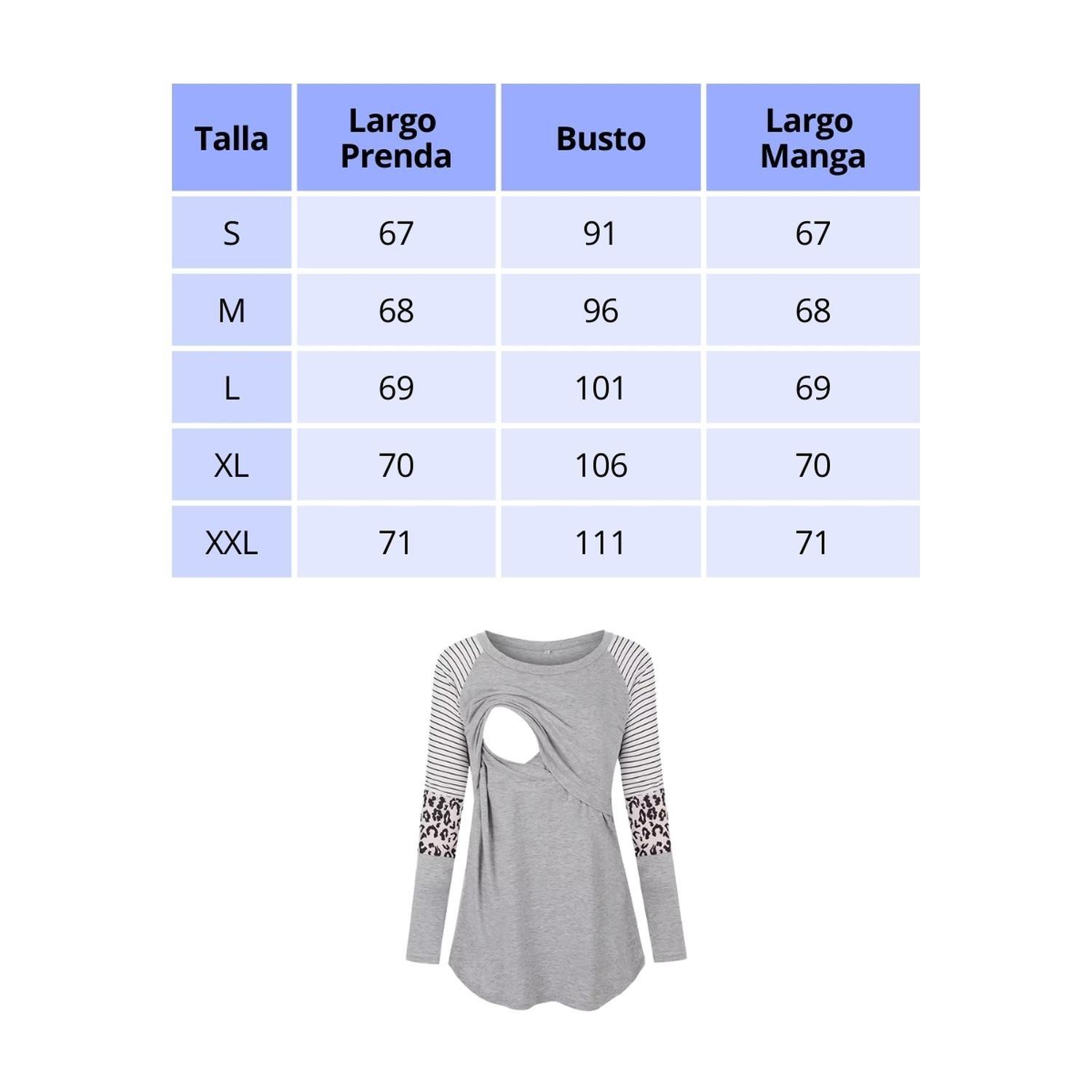 Polera Lactancia Maternidad Manga Larga Gina Gris-3