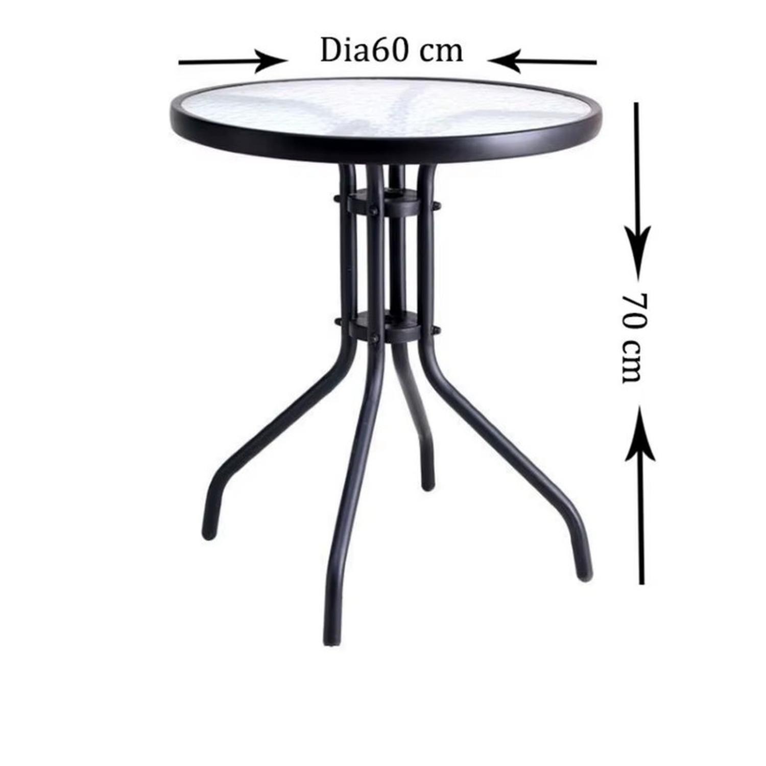 Juego De Terraza De Balcón Comedor Mesa Redonda Emma 4 Sillas-7