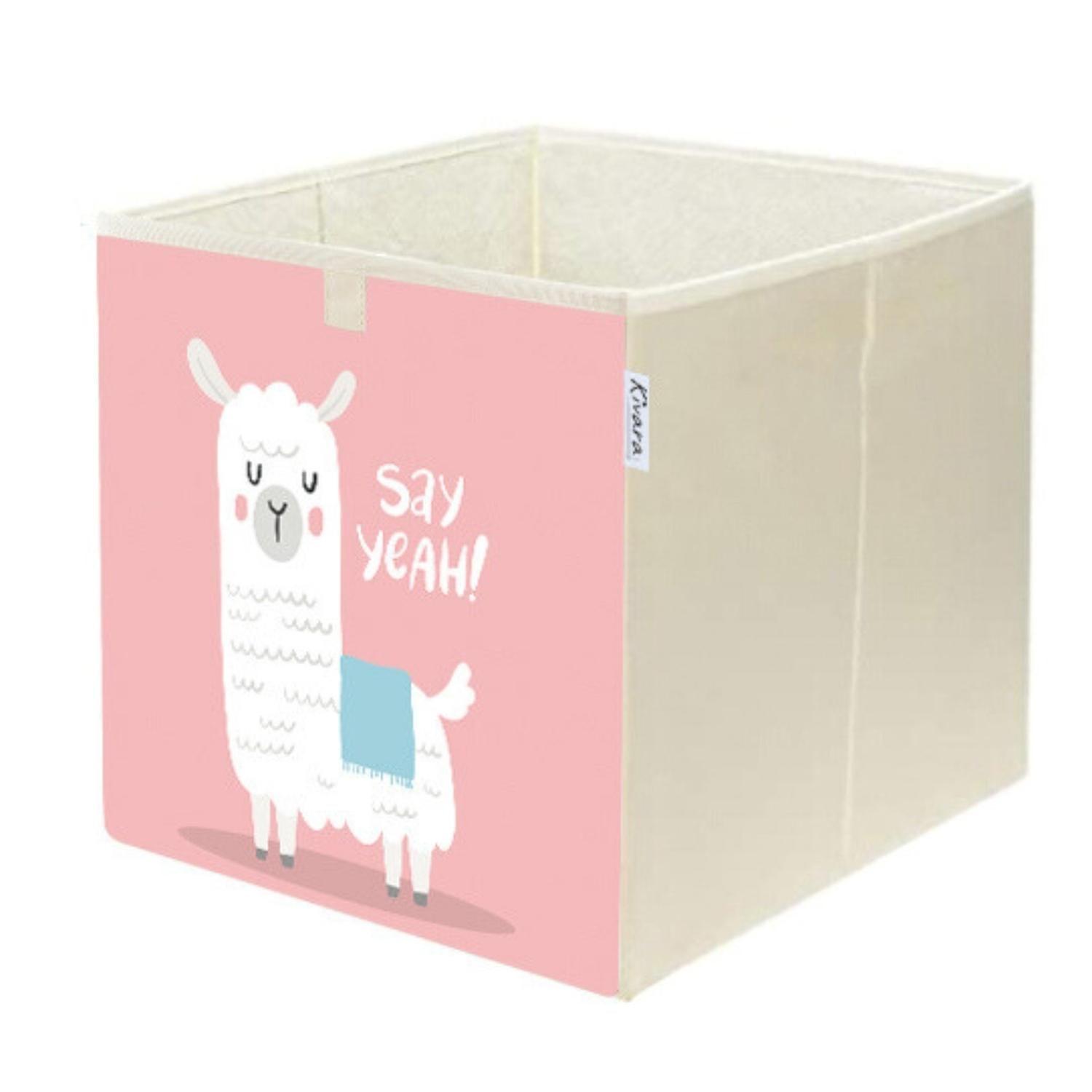 Caja Organizador Juguetes Ropa Infantil Kivara Llama Yeah-0