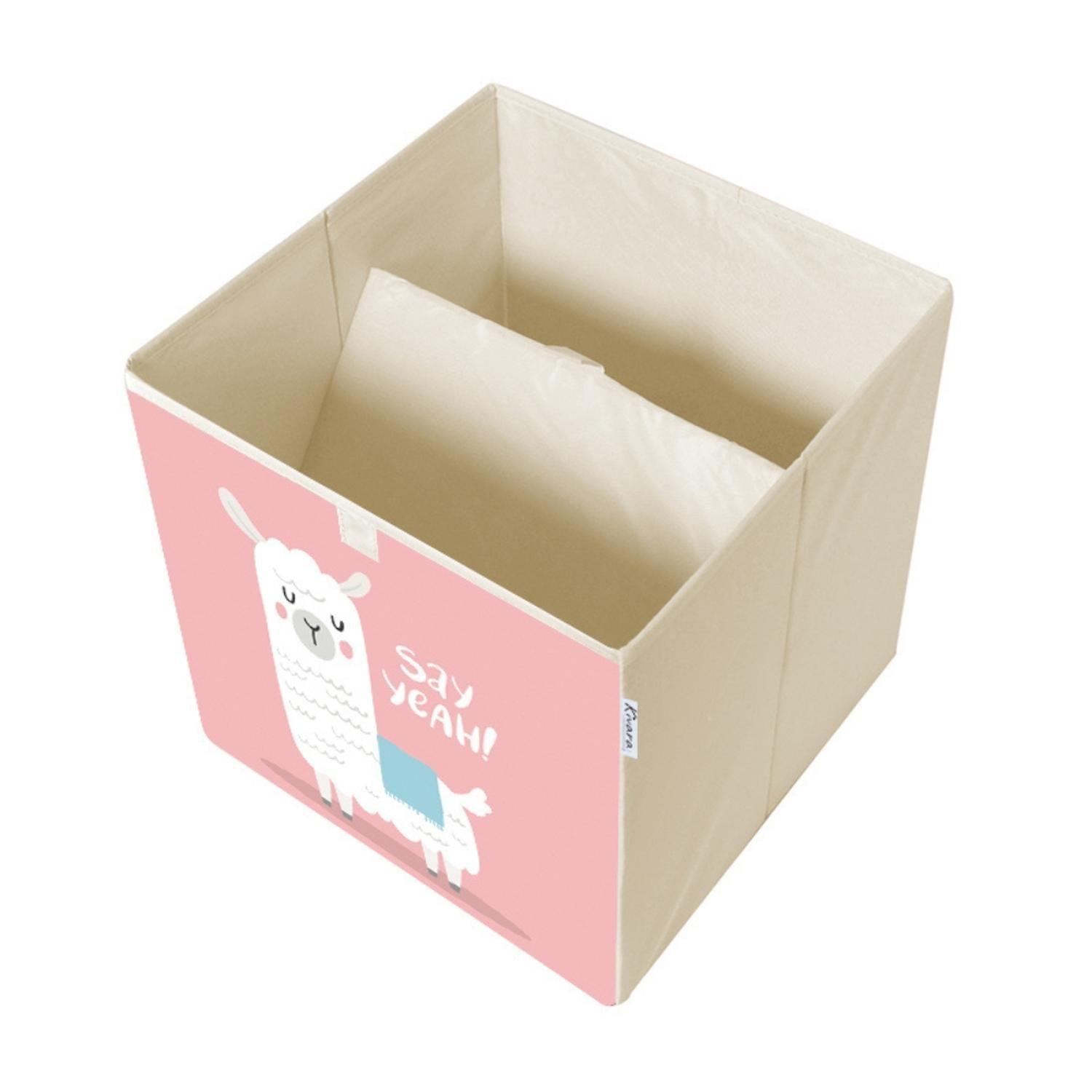 Caja Organizador Juguetes Ropa Infantil Kivara Llama Yeah-2