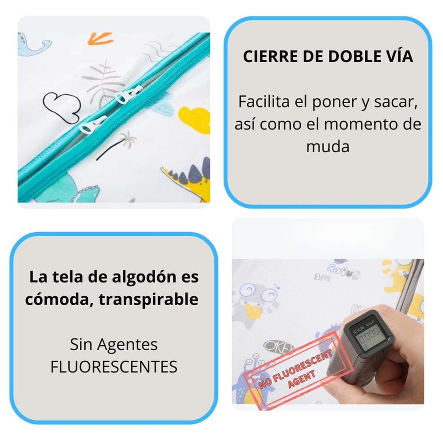 Saquito Dormir Bebe Tog 1,0 Con Pie Algodon Liviano Dino-2