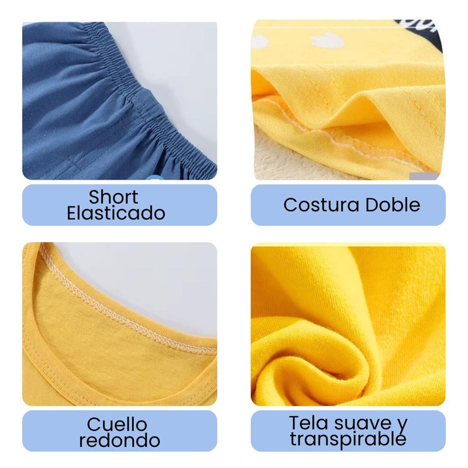 Pijama Niño Algodon Manga Corta Short Duck-3