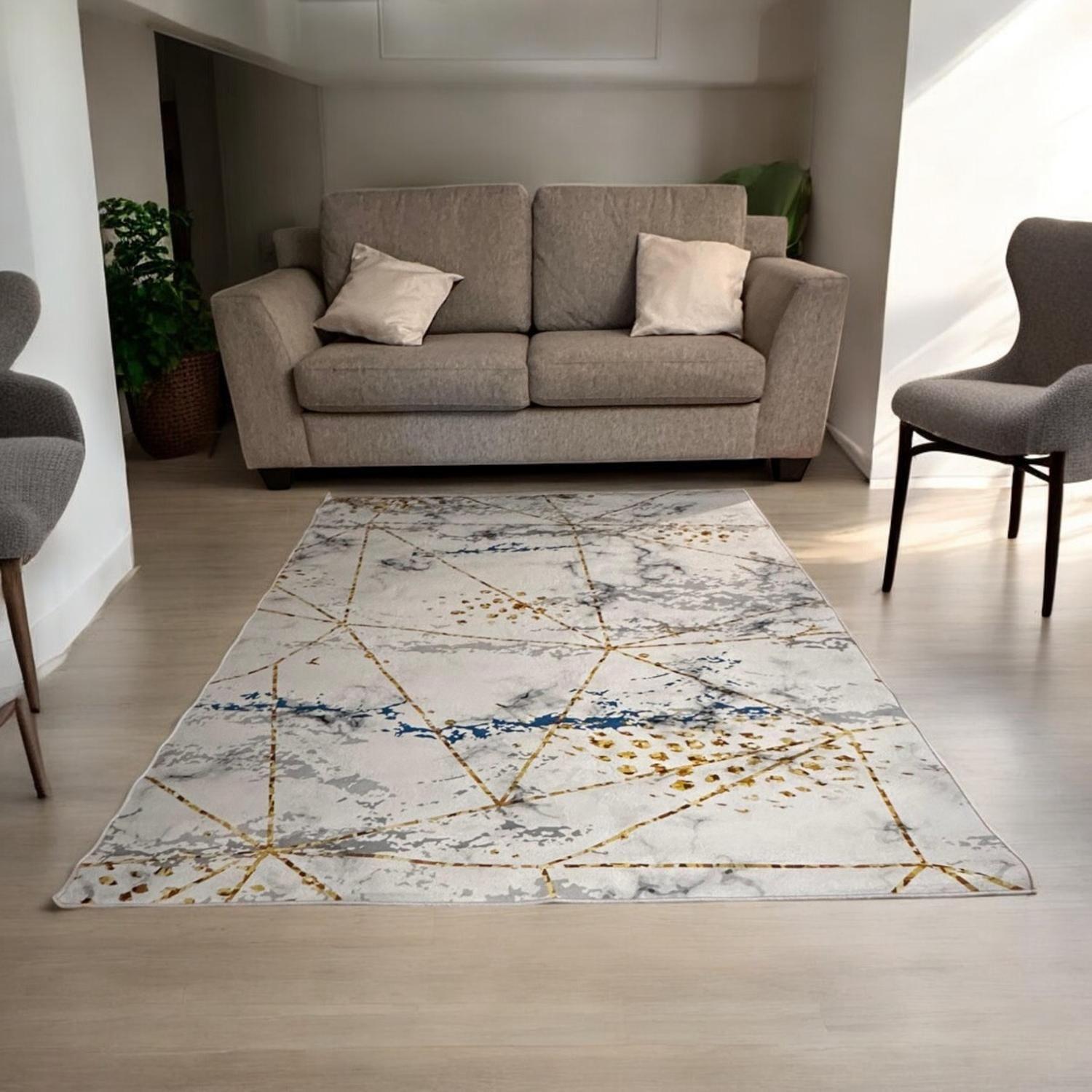 Alfombra Living Grande 150X200 Cm. Silviri Tapete Sala 3D-1