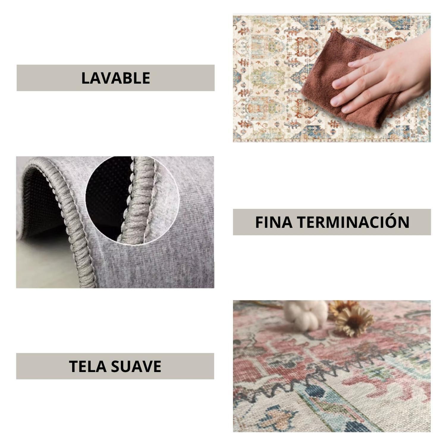Alfombra Living Grande 150X200 Cm. Silviri Tapete Sala 3D-3