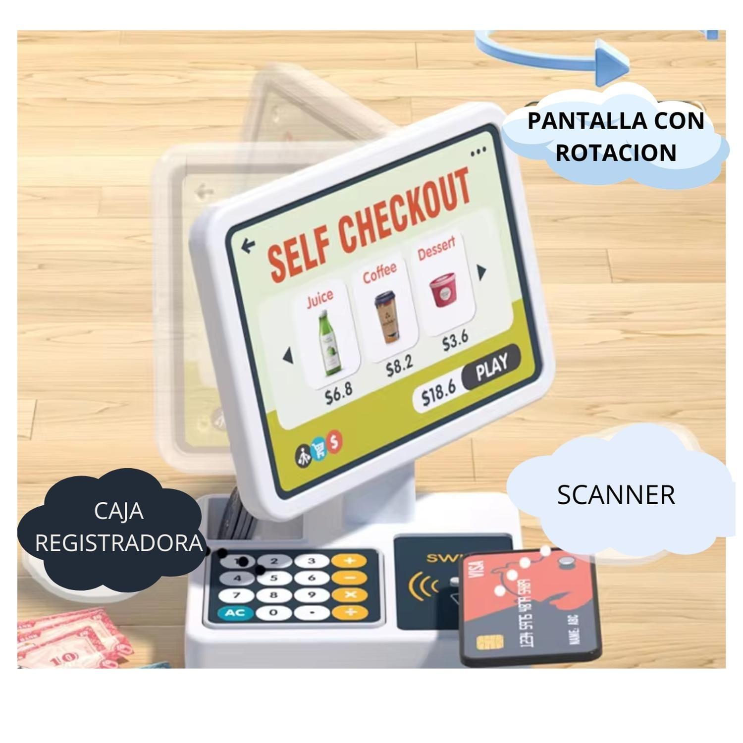 Supermercado Juguete De Compras Scanner Cocina Luz Y Sonido-3
