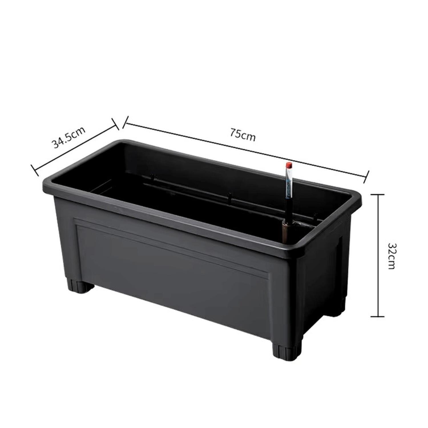 Jardinera Elevada Macetero Para Huerto Con Patas Negro-4