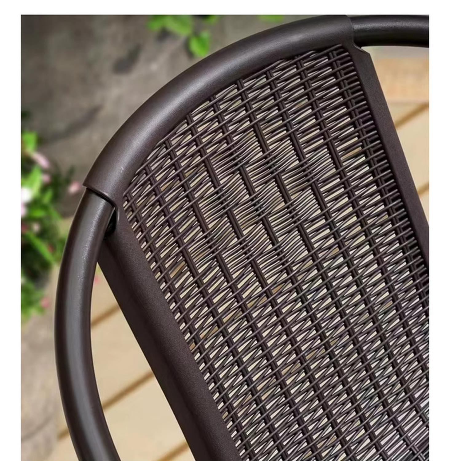 Juego De Terraza De Balcón Comedor Mesa Vidrio Kate 2 Sillas-3