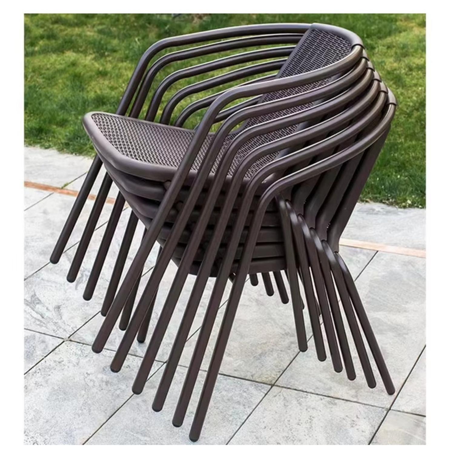 Juego De Terraza De Balcón Comedor Mesa Vidrio Kate 2 Sillas-4