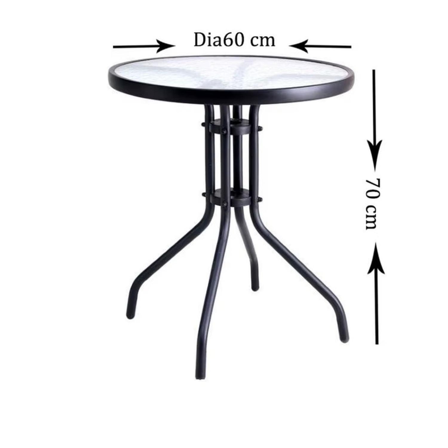 Juego De Terraza De Balcón Comedor Mesa Vidrio Kate 2 Sillas-6