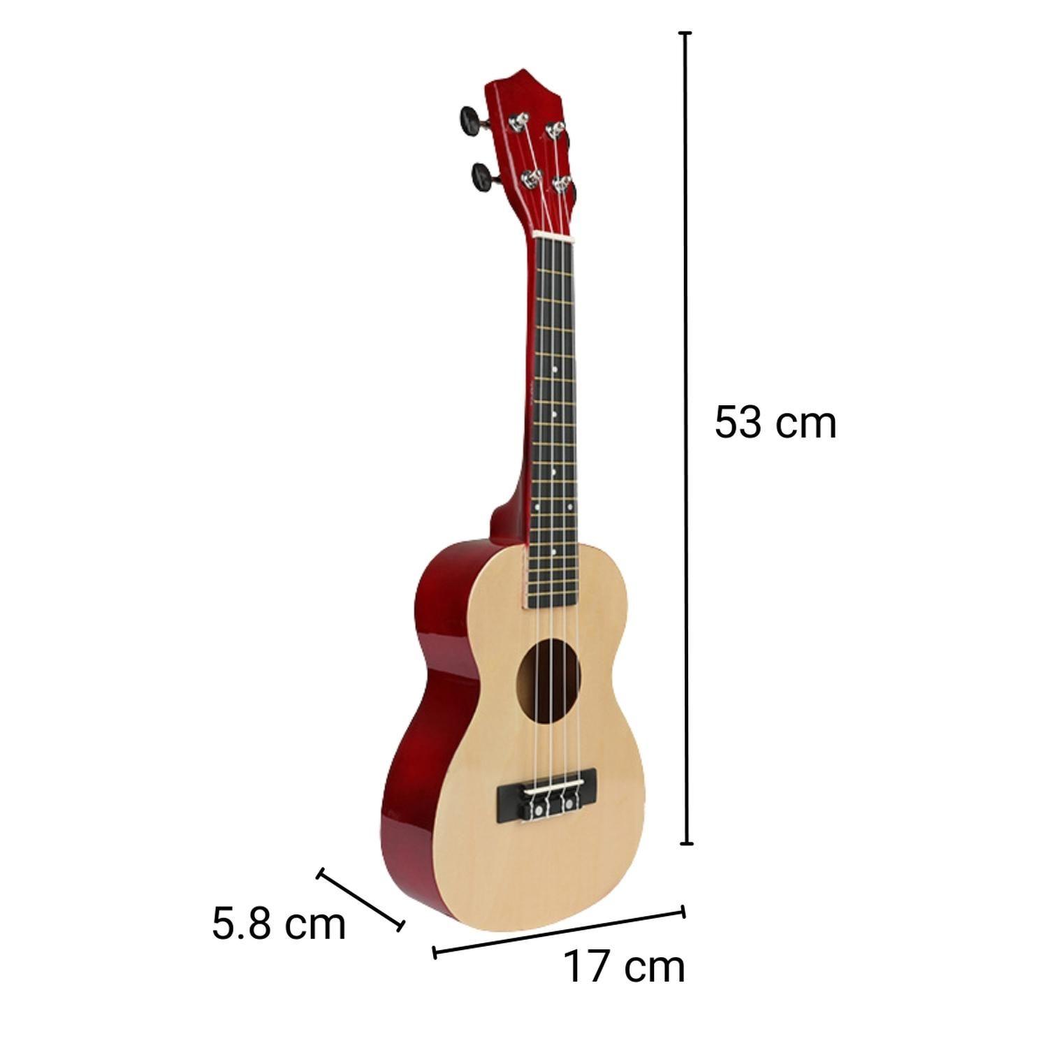 Ukelele 21". Incluye Funda. Color Madera-4