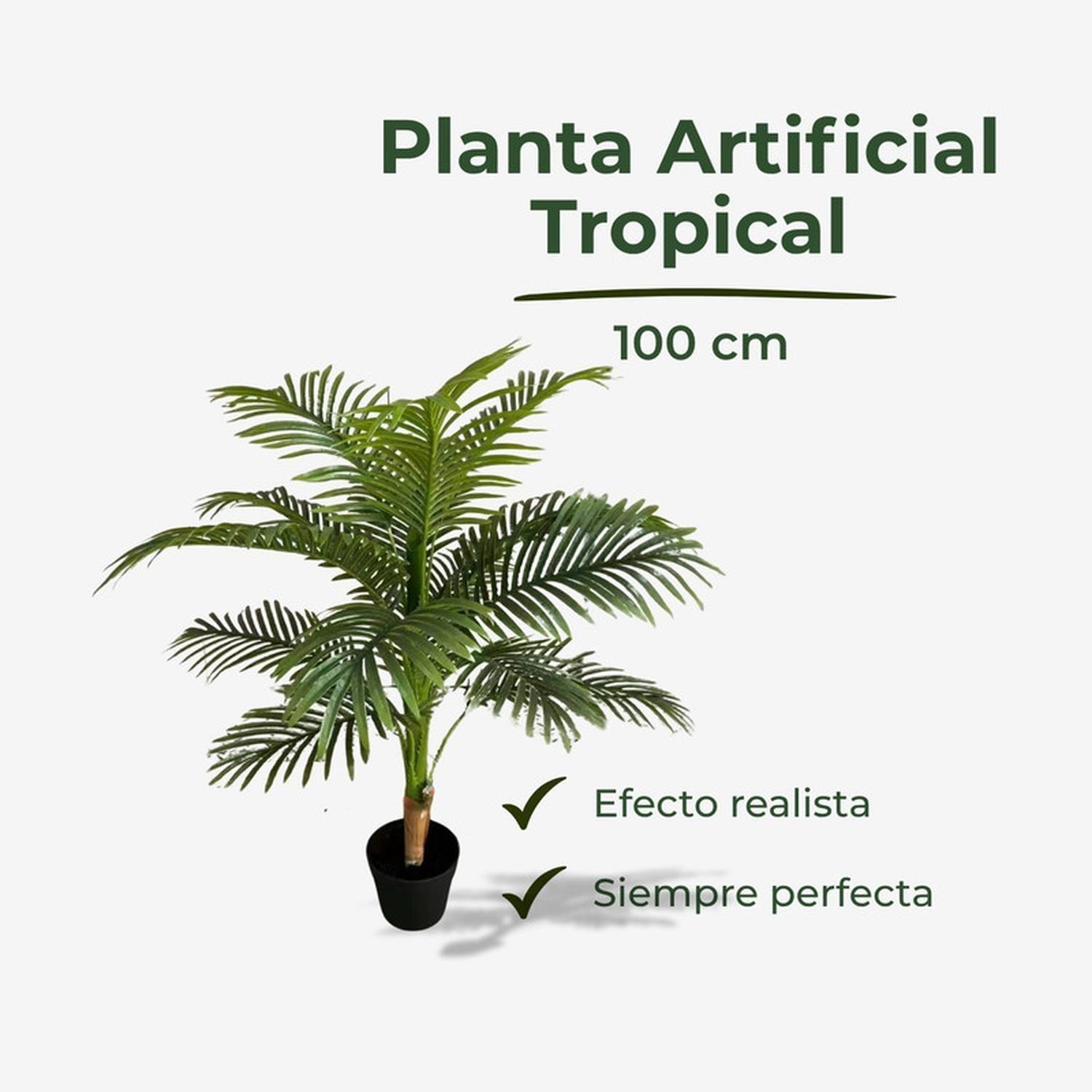 Planta Artificial Palmera Areca Frondosa 100 cm-2