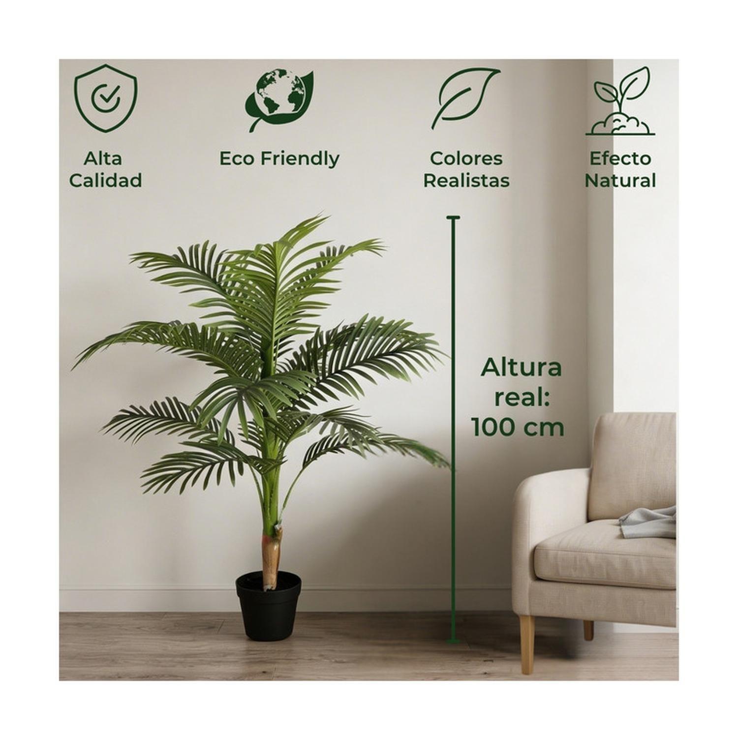 Planta Artificial Palmera Areca Frondosa 100 cm-3