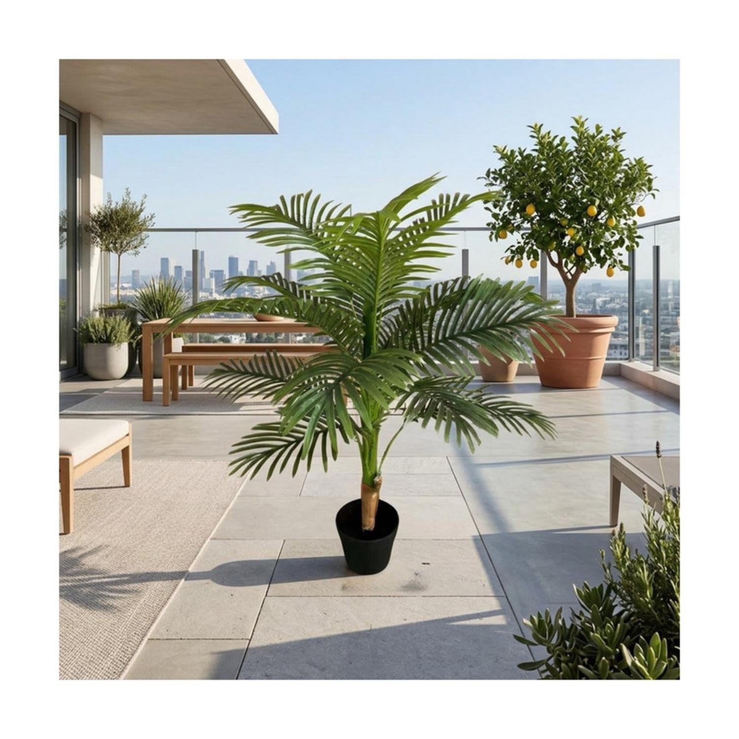 Planta Artificial Palmera Areca Frondosa 100 cm-6