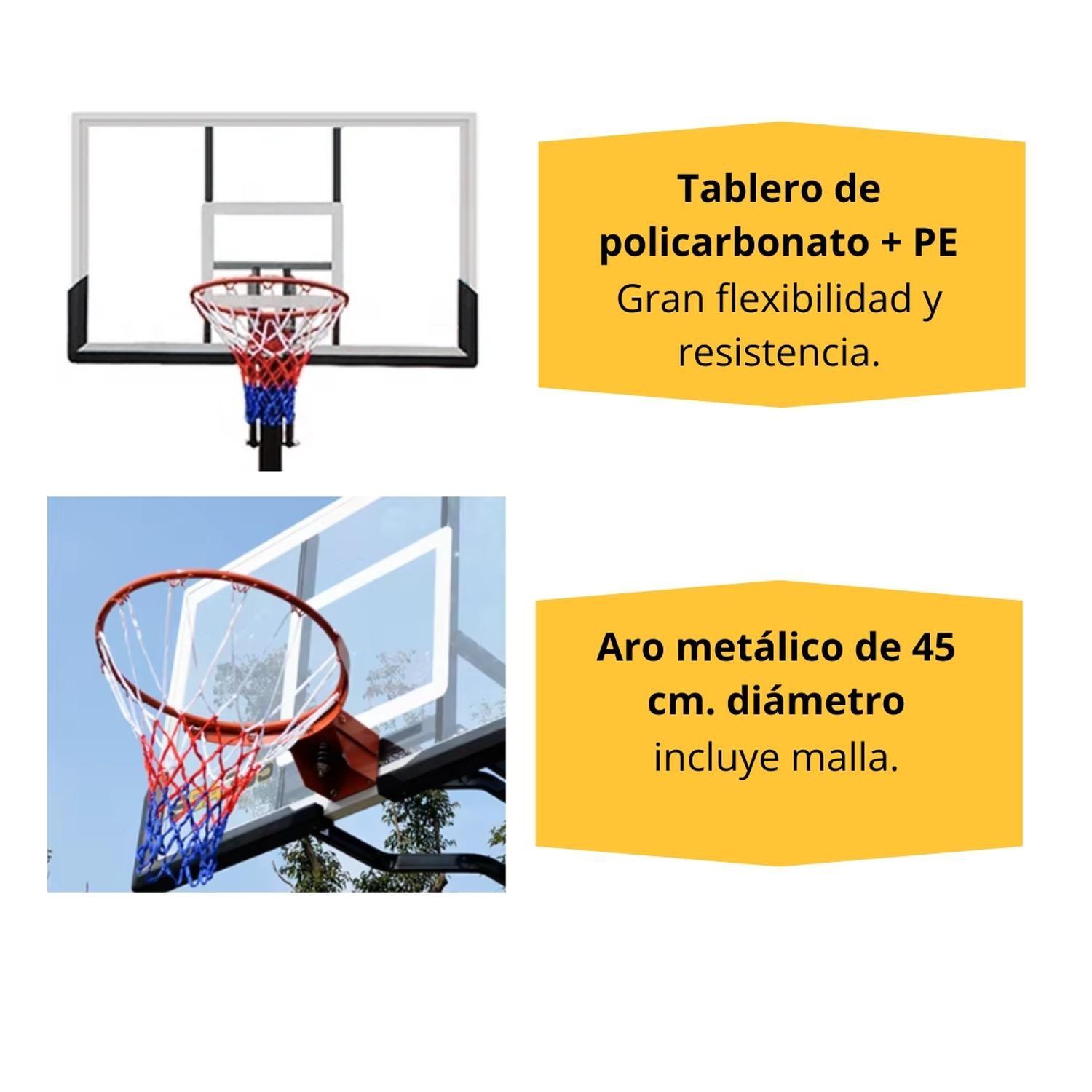 Aro Basquetbol Basketball Altura Oficial Regulable Portatil-4