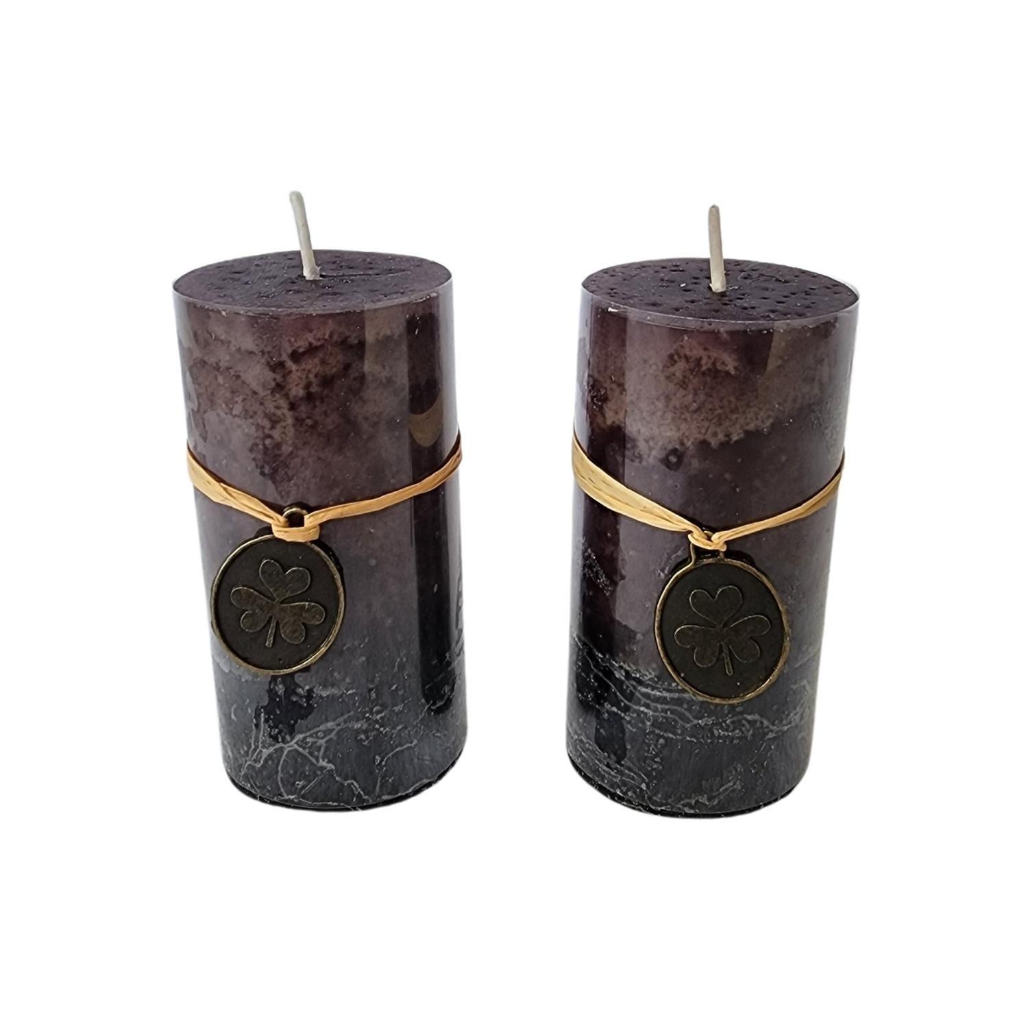 Cirio Vela Velon Alto 10Cm. Dos Unidades Aromaticos Negro-0