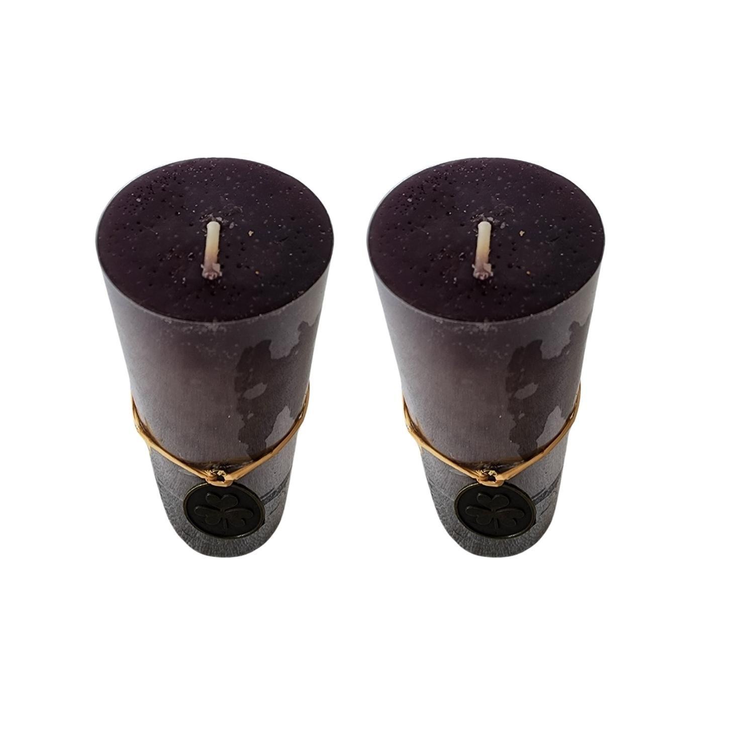 Cirio Vela Velon Alto 10Cm. Dos Unidades Aromaticos Negro-1