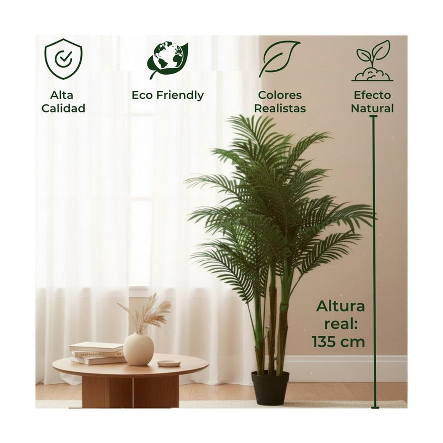 Planta Artificial Palmera Areca Frondosa 135 cm-3
