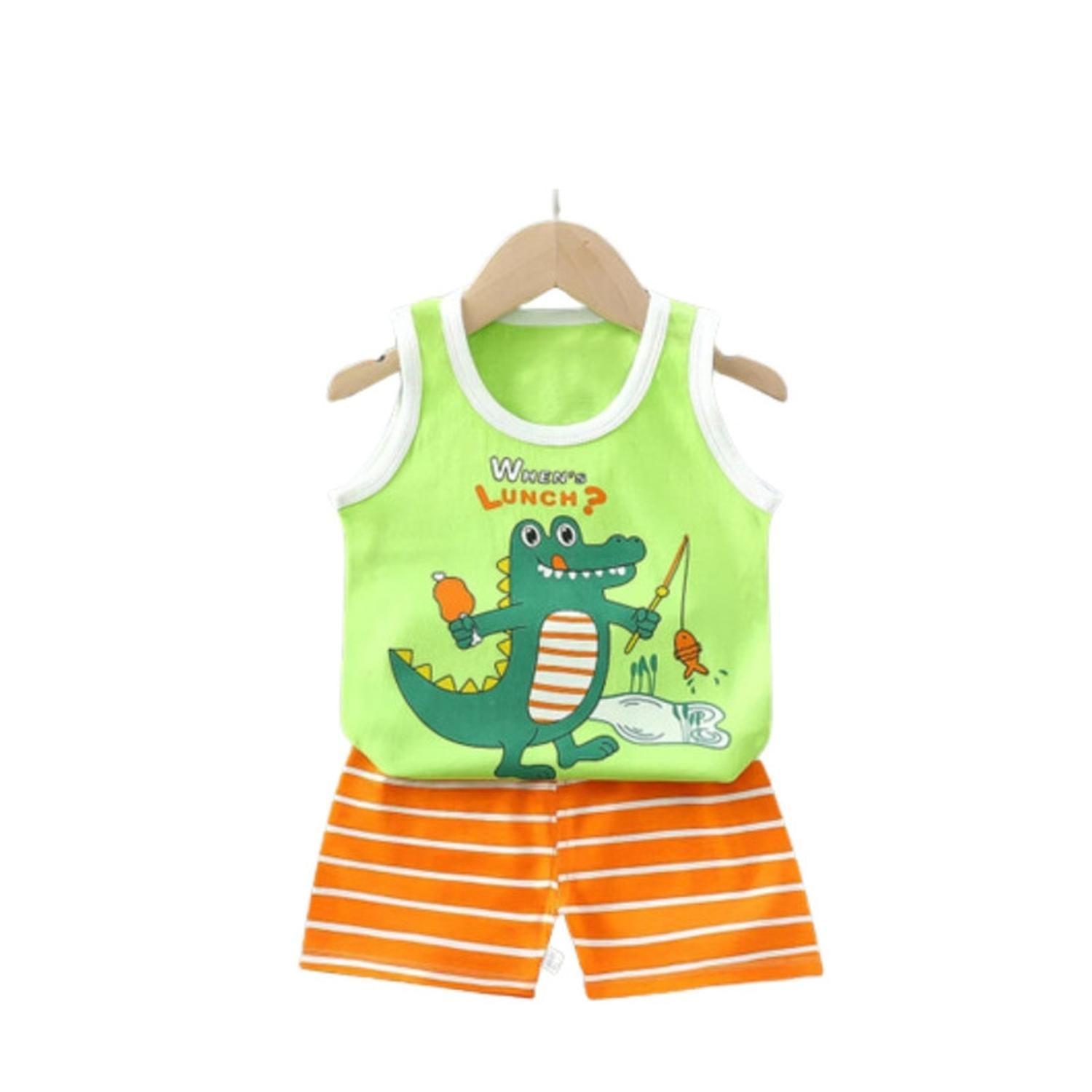 Polera Short Niño Conjunto Algodon Verano Yakare-0