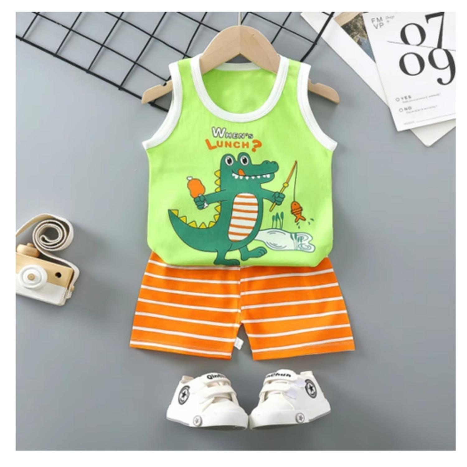 Polera Short Niño Conjunto Algodon Verano Yakare-1