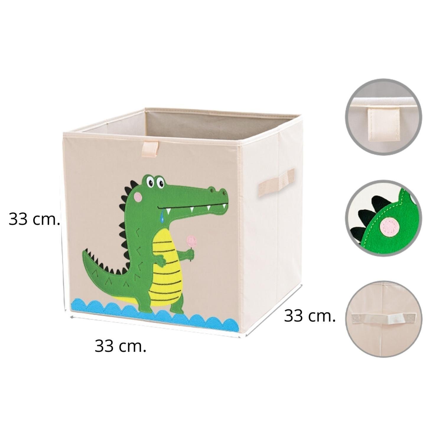 Caja Organizadora Juguetes Ropa Infantil Cocodrilo-2
