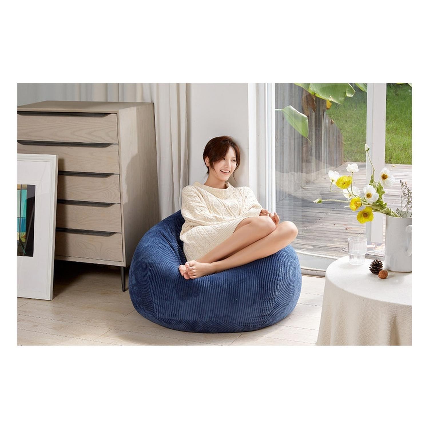 Puff Sillon Pera Cotele Gamer Ninos 100 X 120 Cm Azul-1