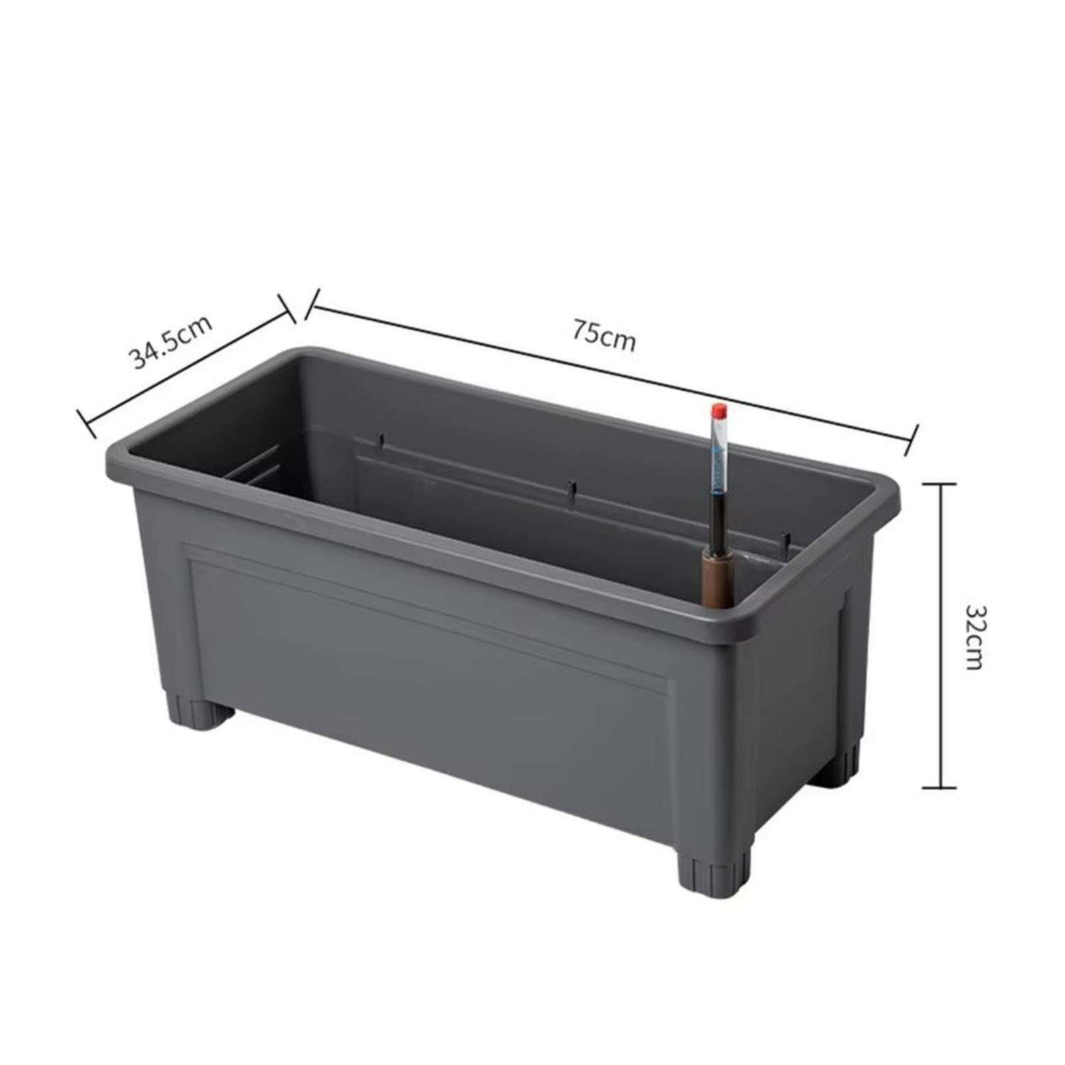 Jardinera Elevada Macetero Para Huerto Con Patas Gris-4