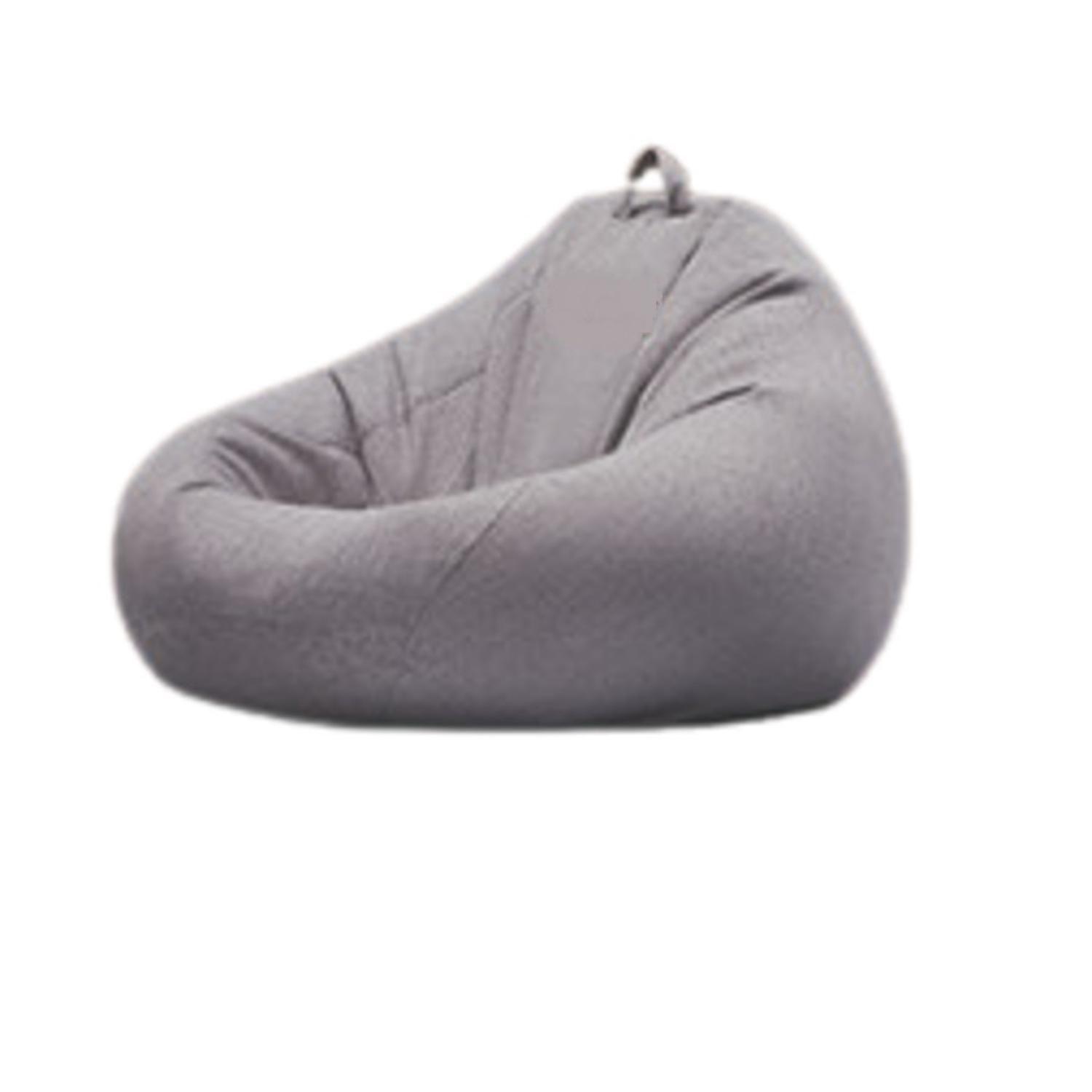 Puff Pera Simil Lino 90x110 Cm Gris-0