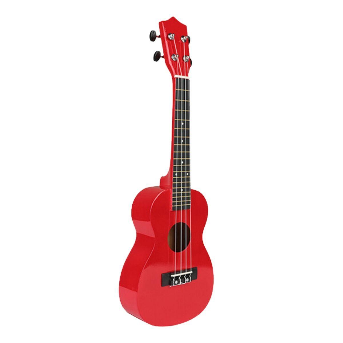Ukelele 21". Incluye Funda. Color Rojo-3